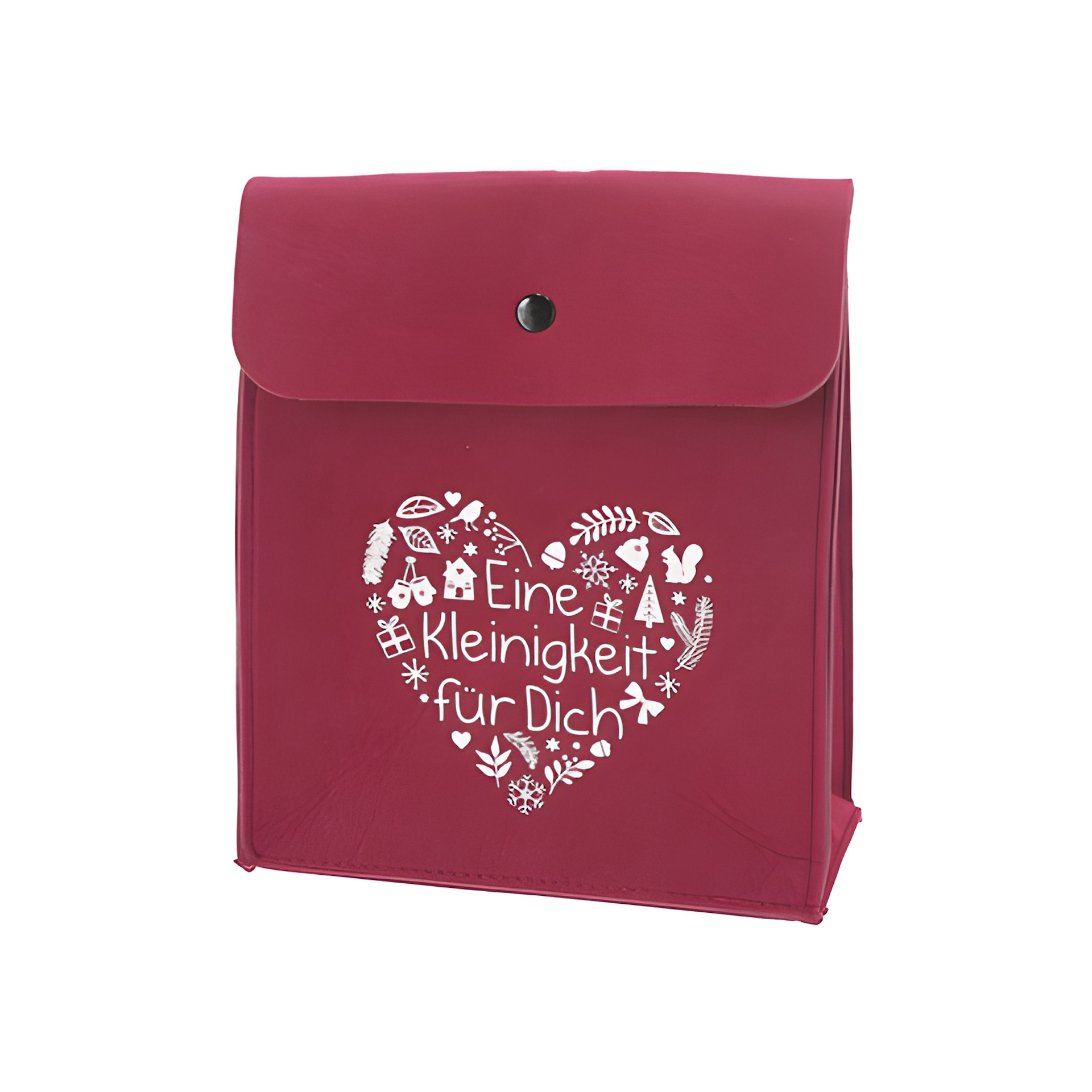 Geschenktasche mit Druckknopf, 20 x 25 cm, weinrot