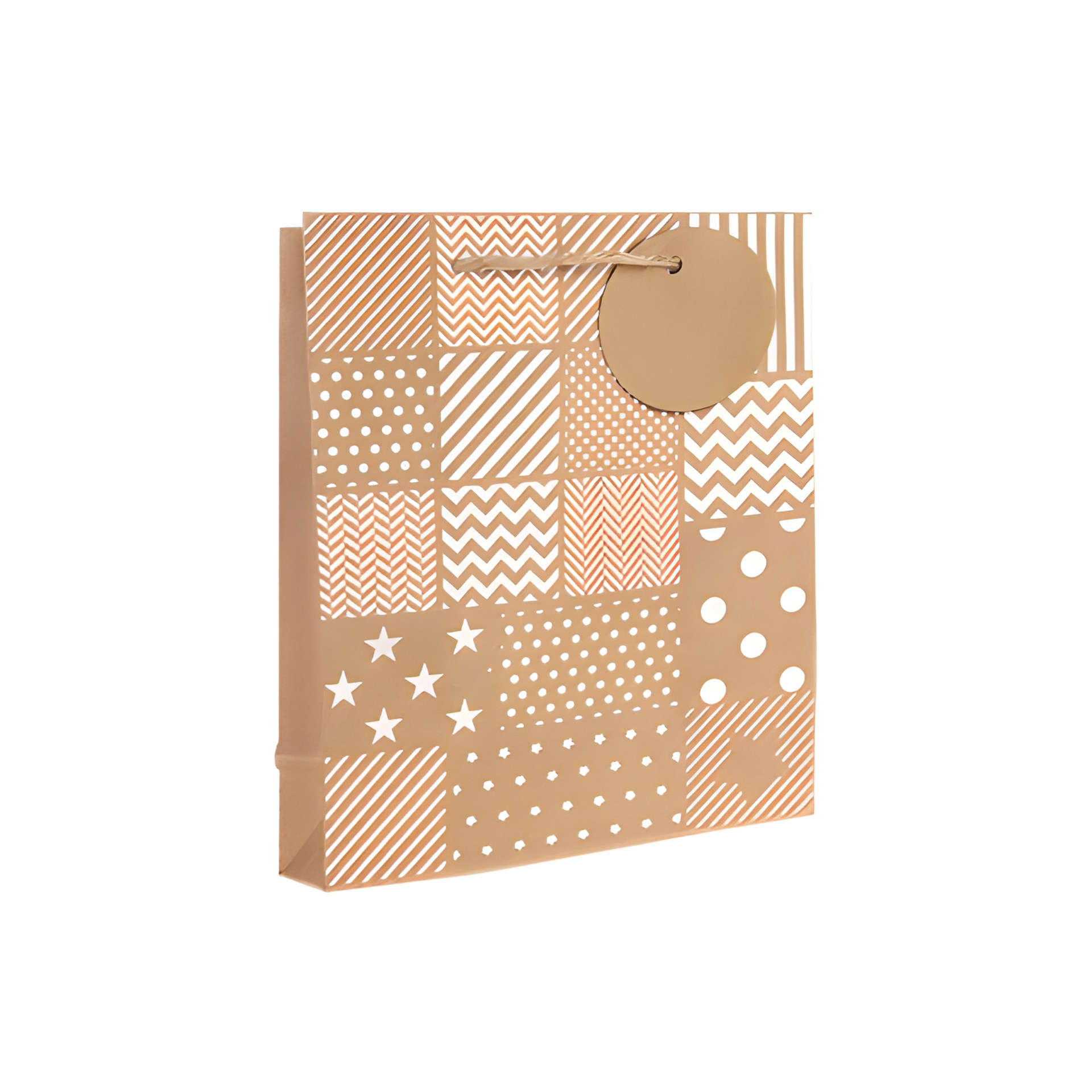 Geschenktüte 'Patchworkmuster', mittel