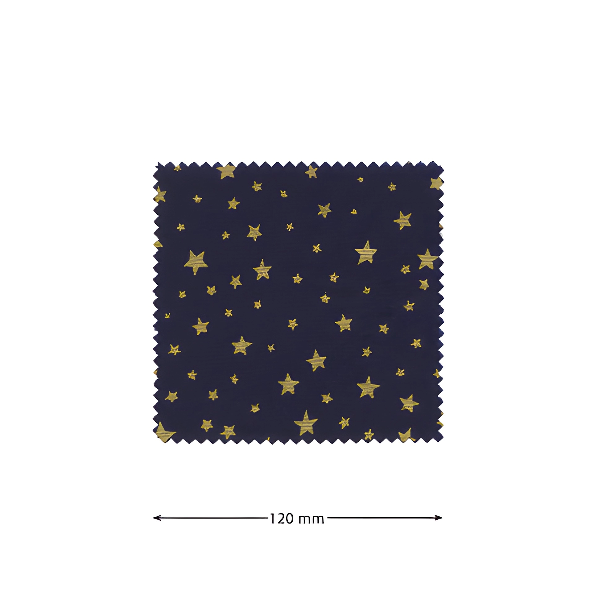 Deckchen 120 mm blau mit goldenen Sternen