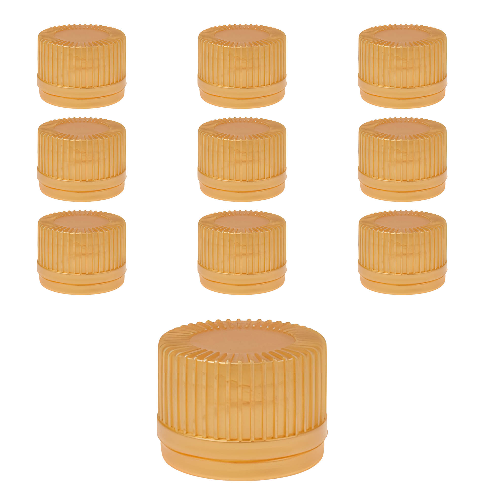 PP 24 gold Kunststoff mit Originalitätsring gold, 10 Stück