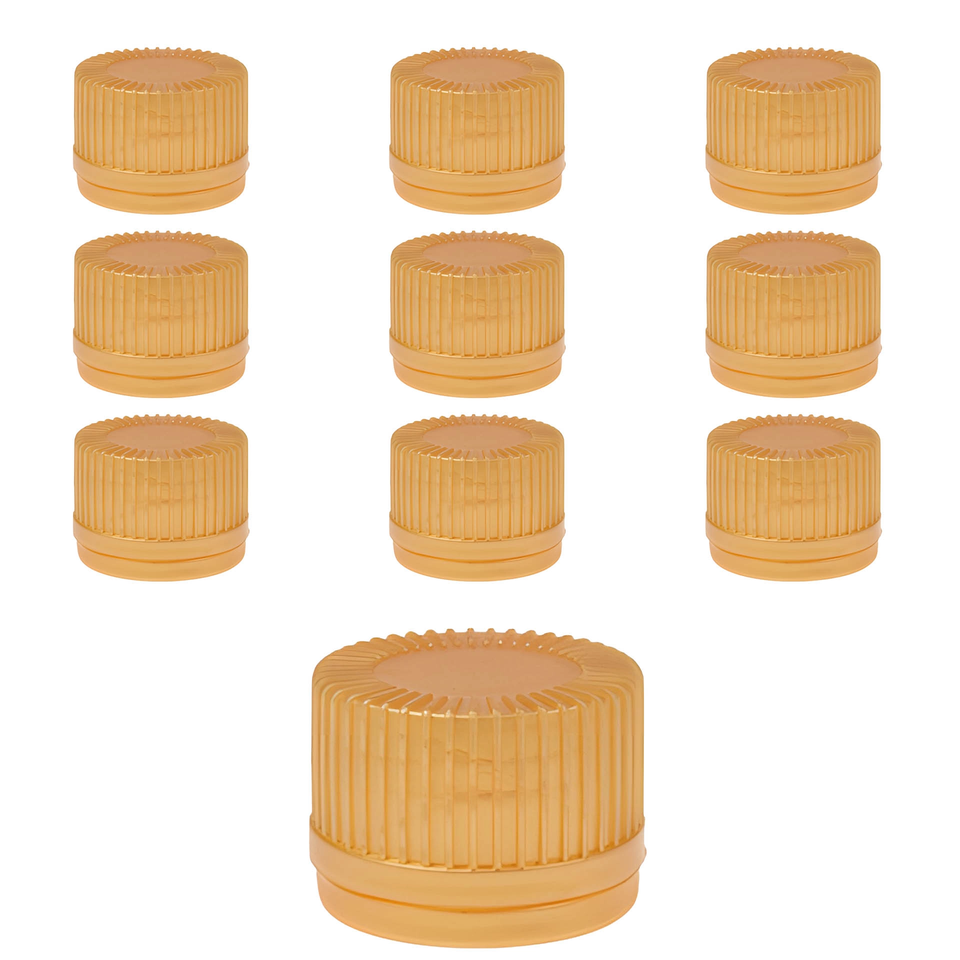 PP 24 gold Kunststoff mit Originalitätsring gold, 10 Stück