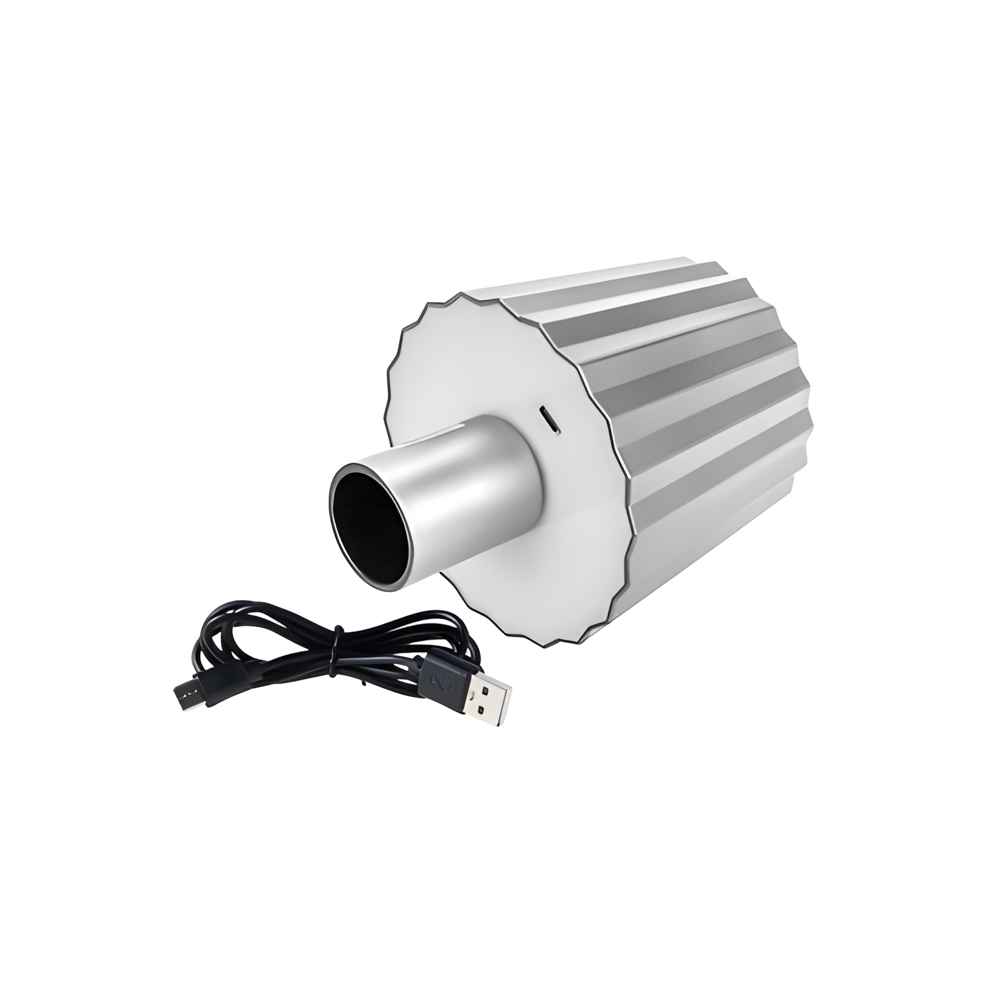 LED Flaschenlampe mit Touchfunktion, Akku und USB, silber