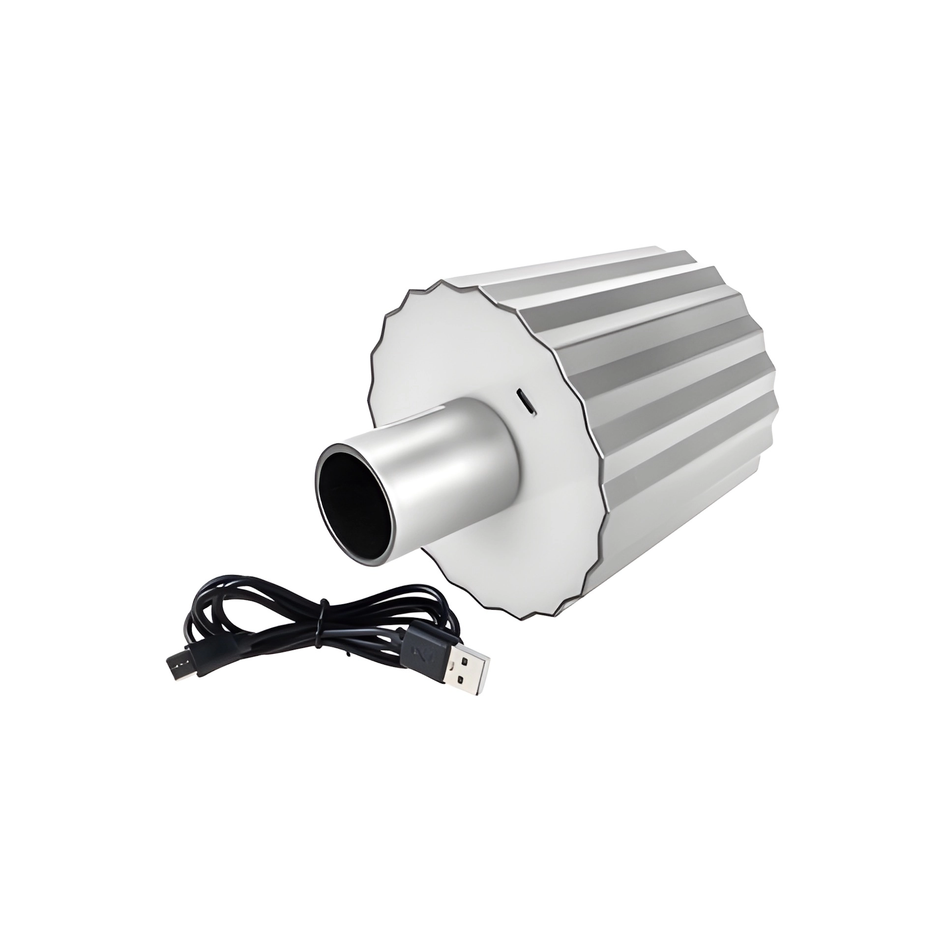 LED Flaschenlampe mit Touchfunktion, Akku und USB, silber