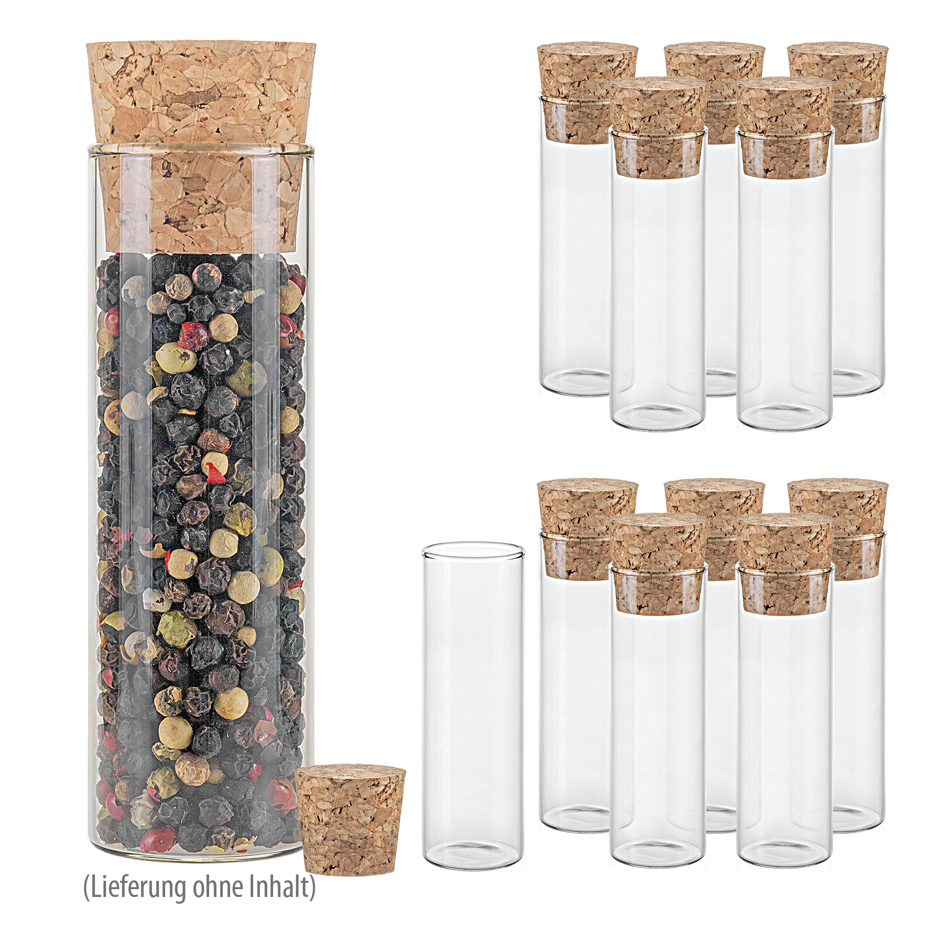 Glasröhrchen 55 ml, 12er Set