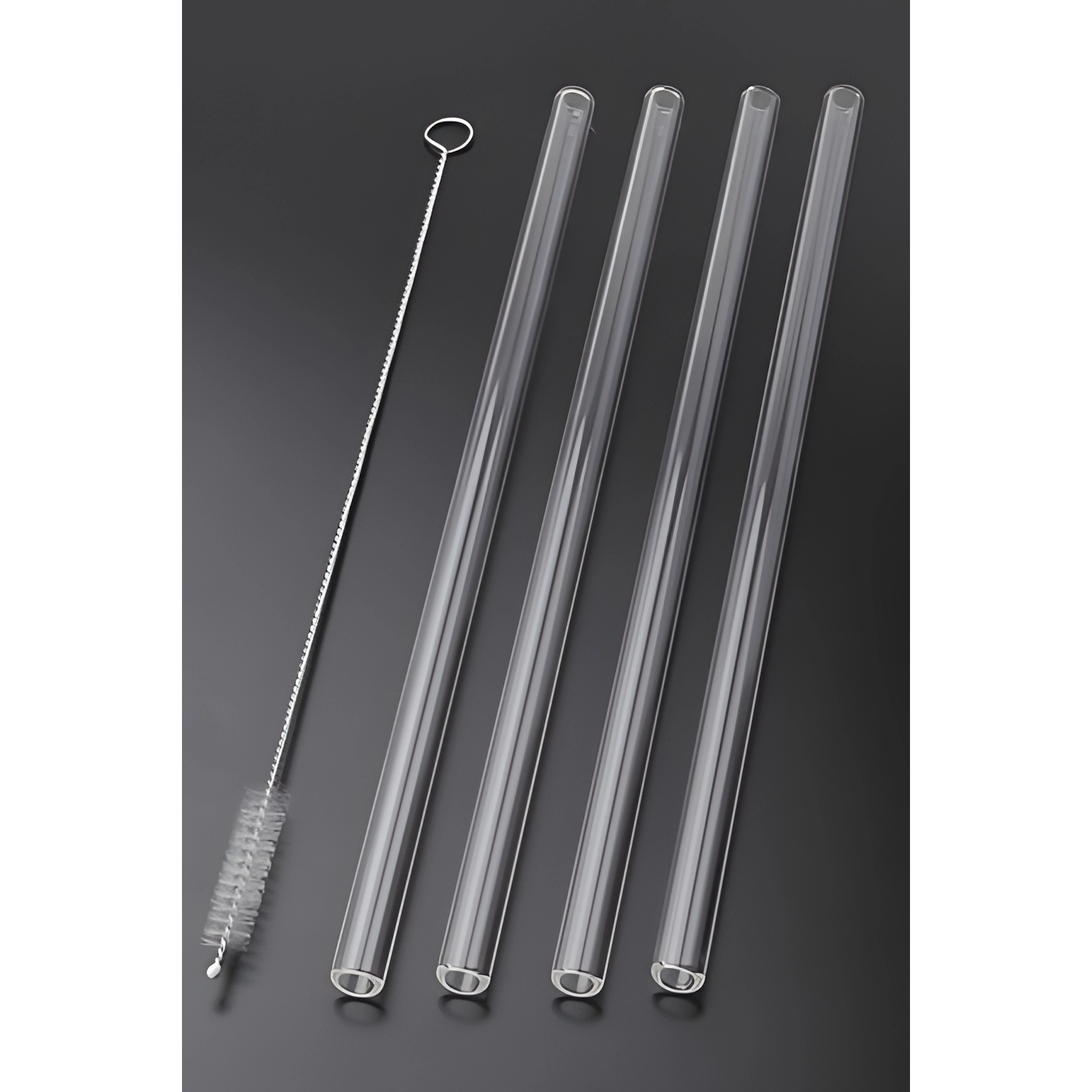 Glastrinkhalme 20 cm, Ø 8 mm, 4 Stück