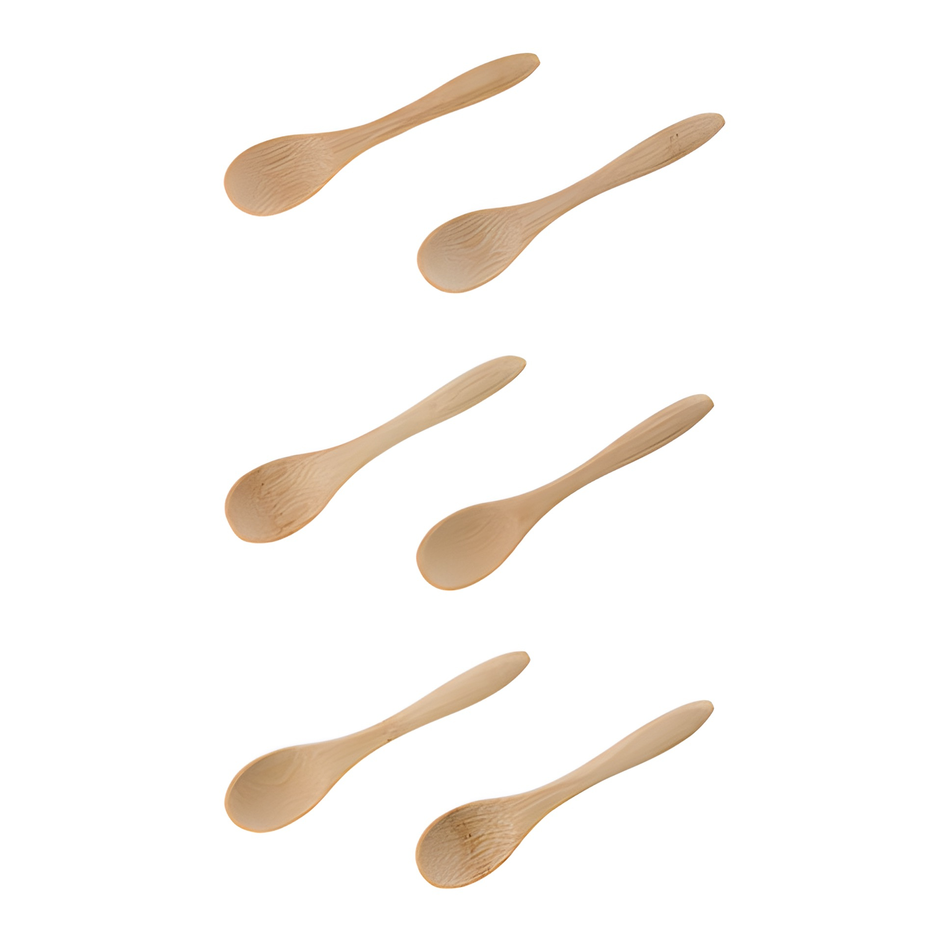 Teelöffel aus Bambus 9,5 cm, 6 Stück