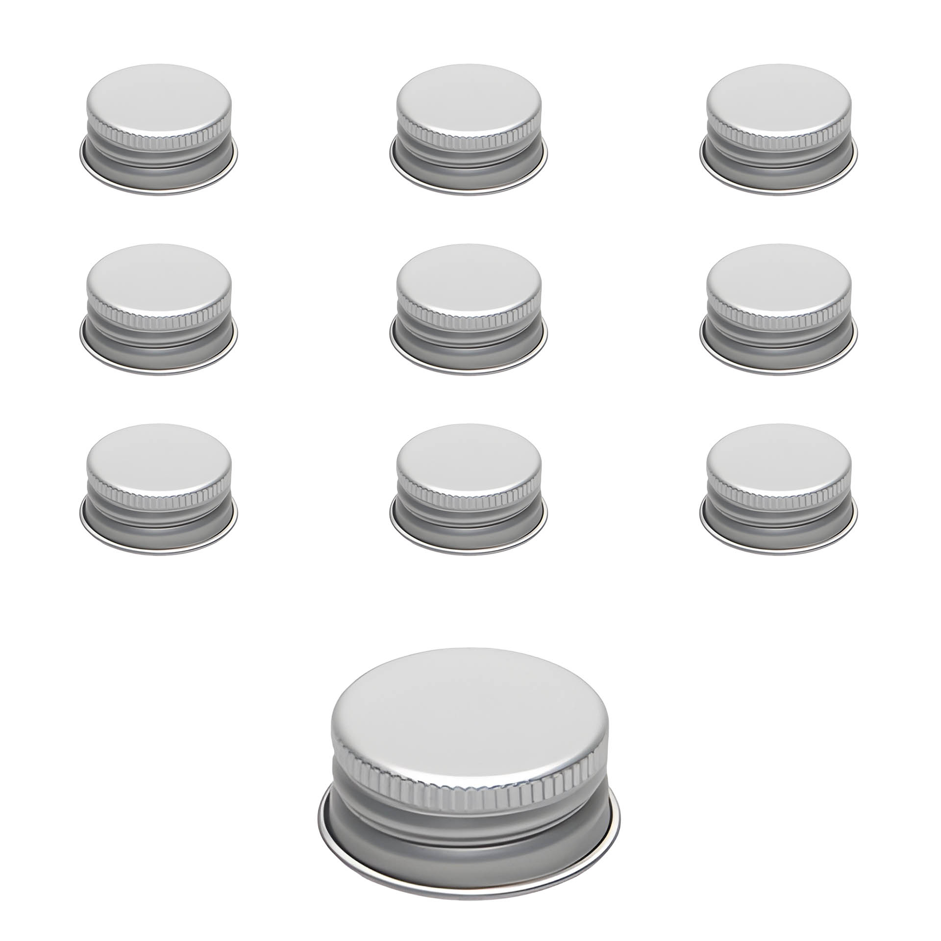PP 28 silber Aluminium, 10 Stück