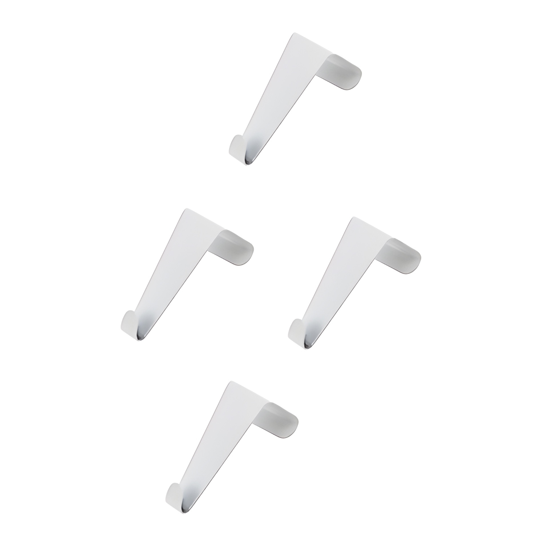 Tür- und Fensterhaken, Metall, 5 cm, weiß, 4 Stück