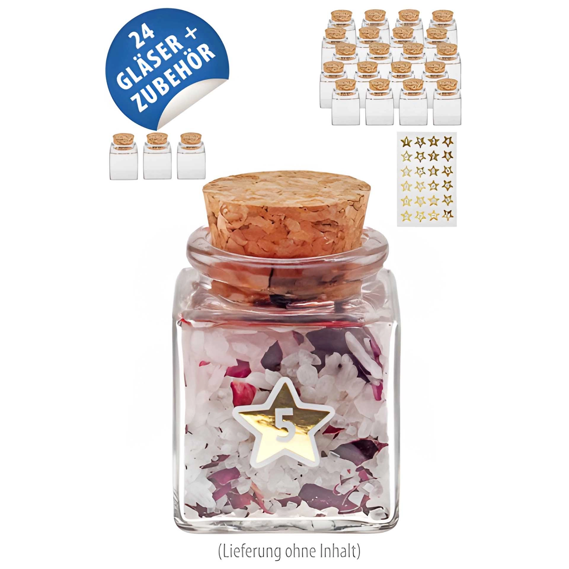 Adventskalender-Set 'Korkenglas Cubi'