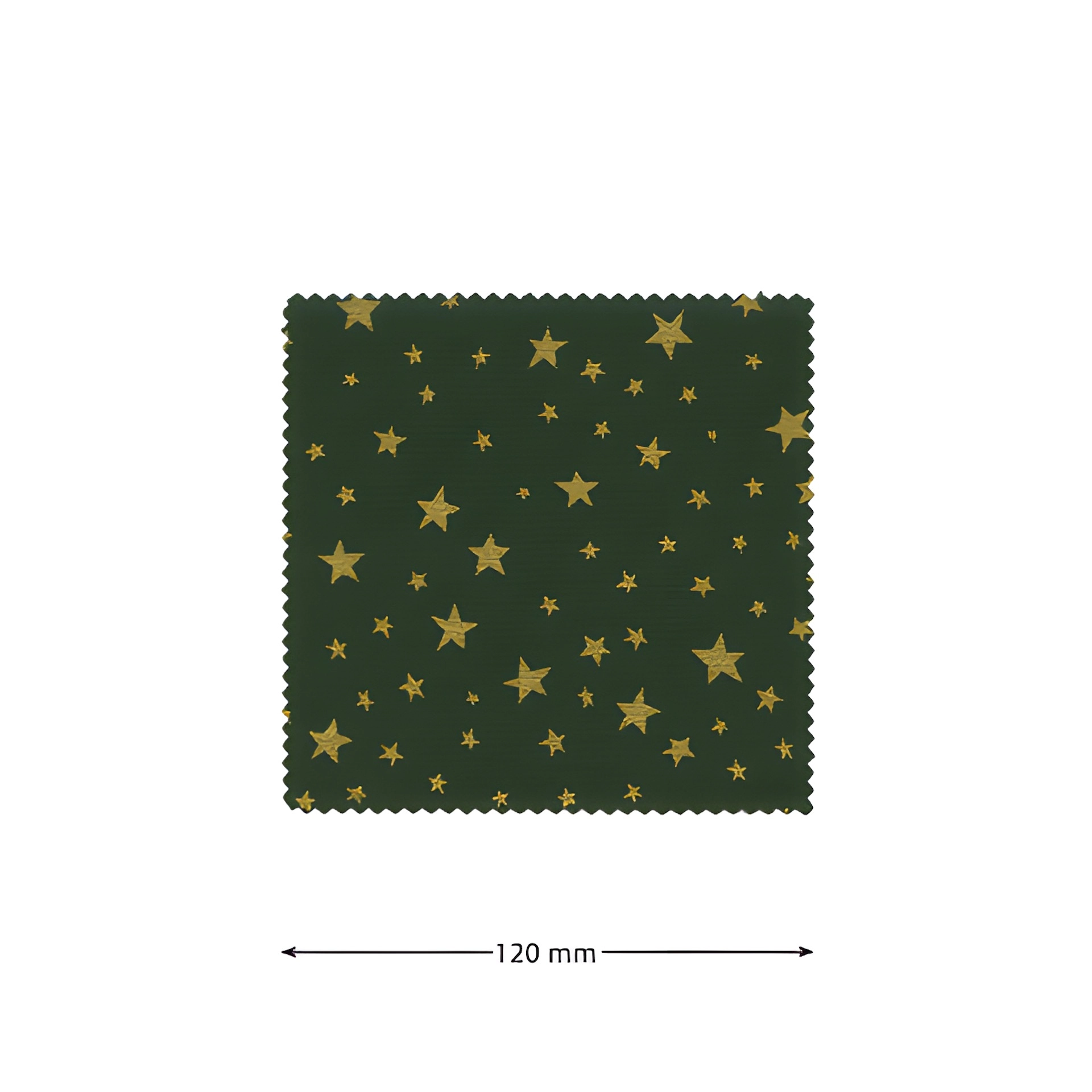 Deckchen 120 mm grün mit goldenen Sternen