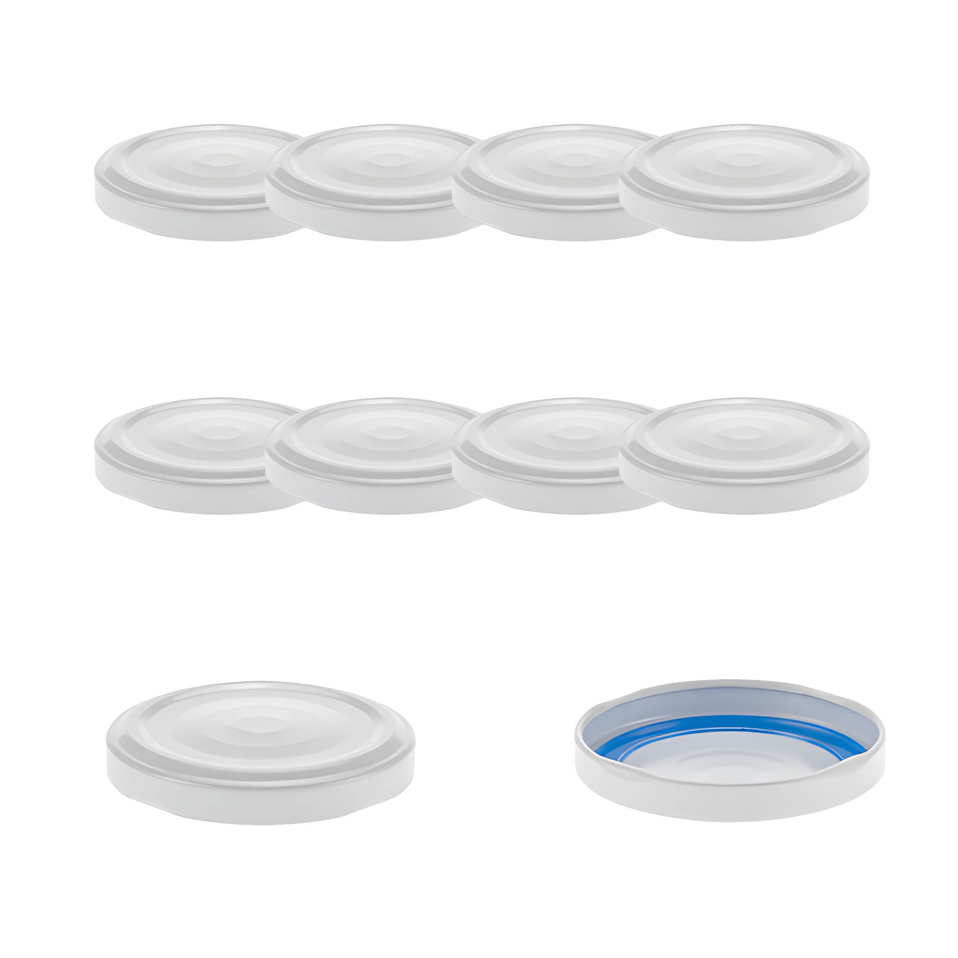 TO  58 weiß past. mit Button BLUESEAL, 10 Stück
