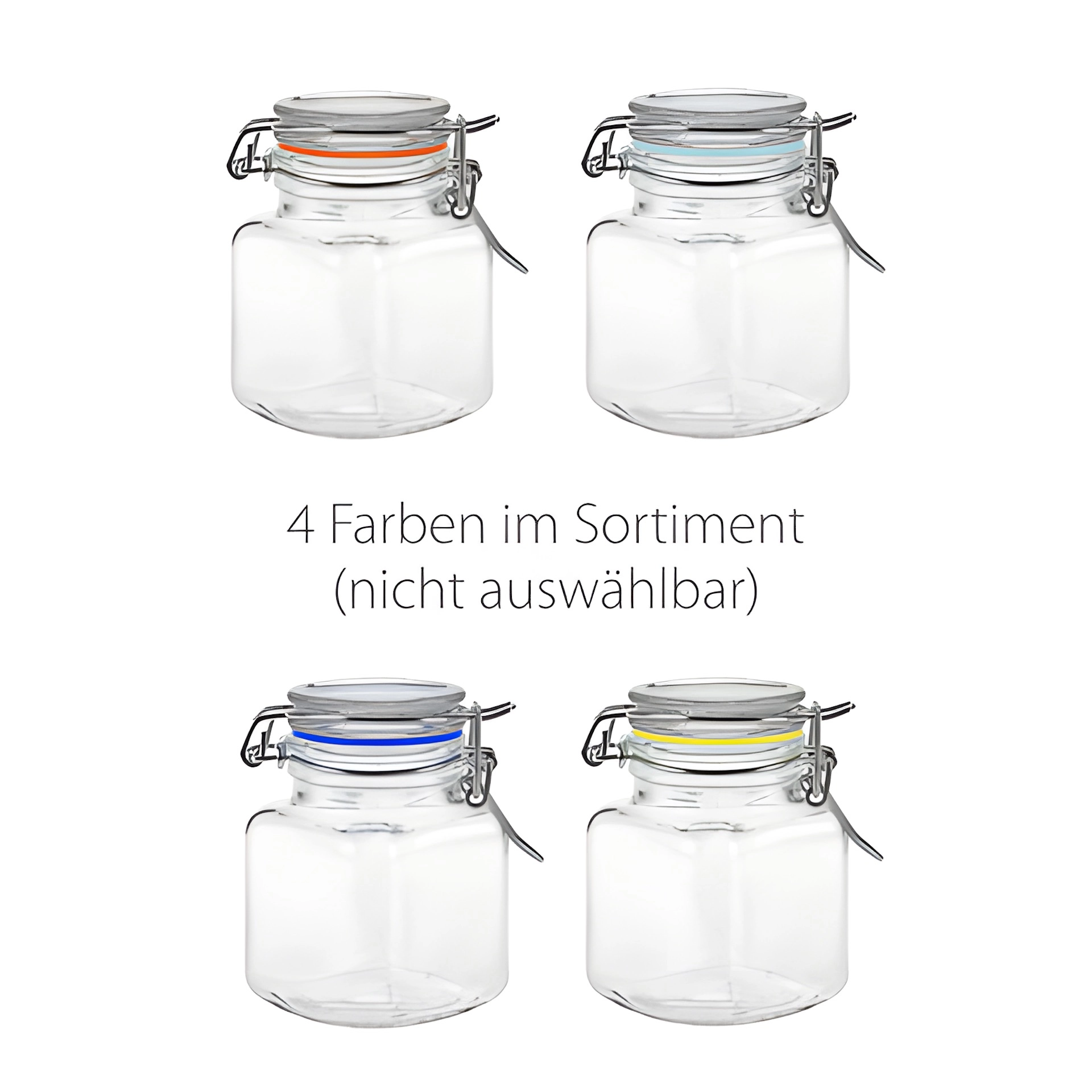 Bügelglas  100 ml eckig