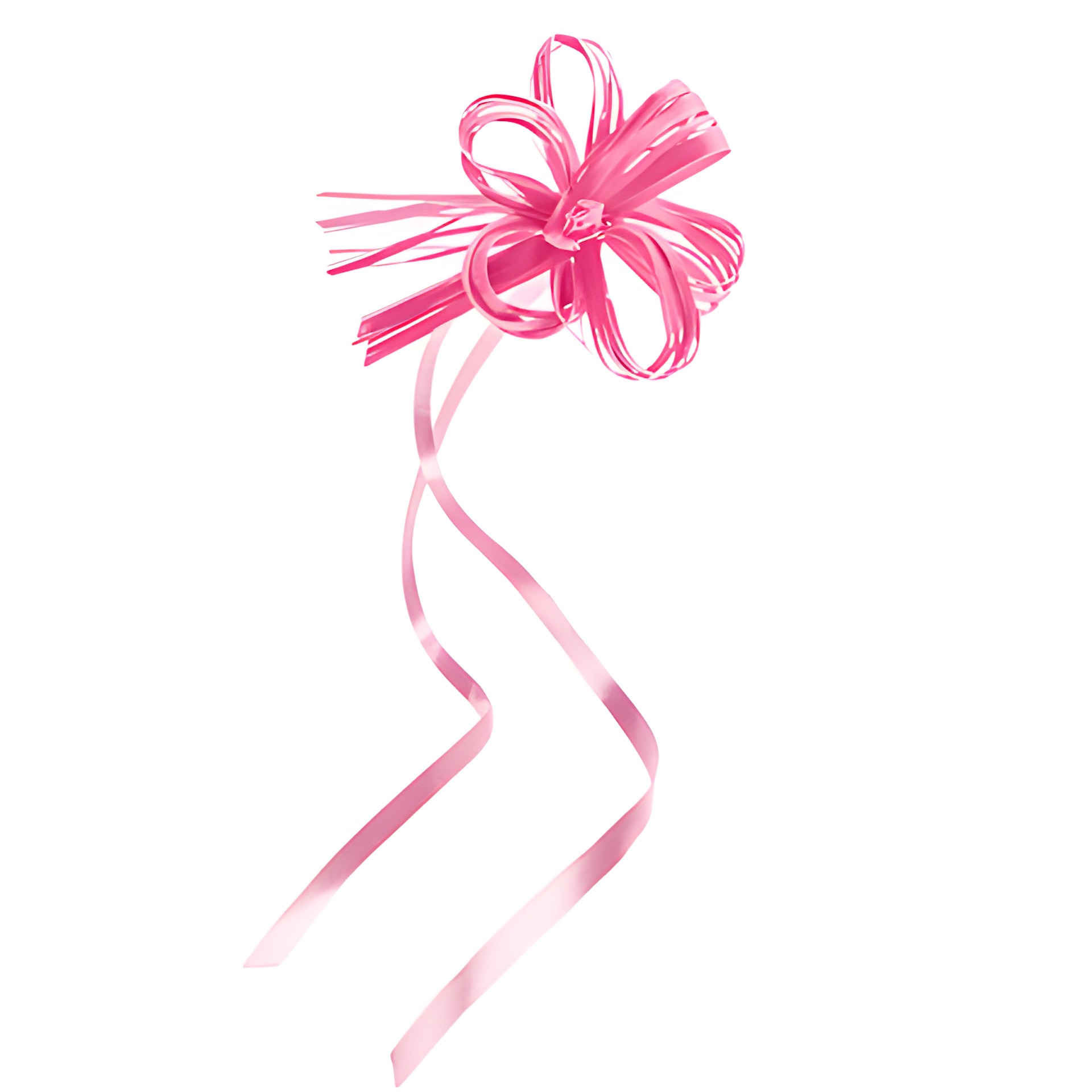 Ziehschleife Faser-Raffia bicolor ca. 80 mm, rosa, 10 Stück