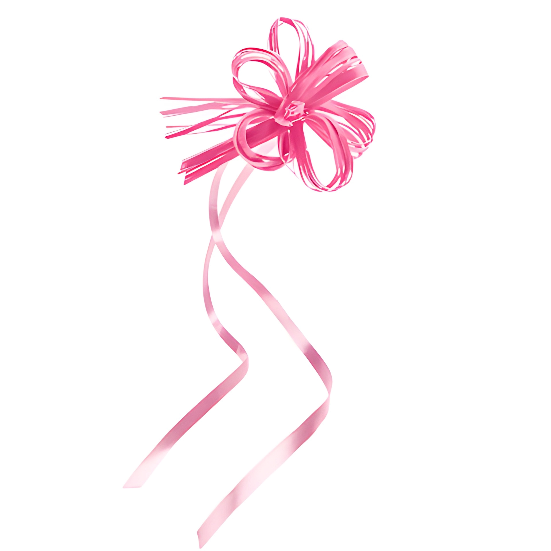 Ziehschleife Faser-Raffia bicolor ca. 80 mm, rosa, 10 Stück