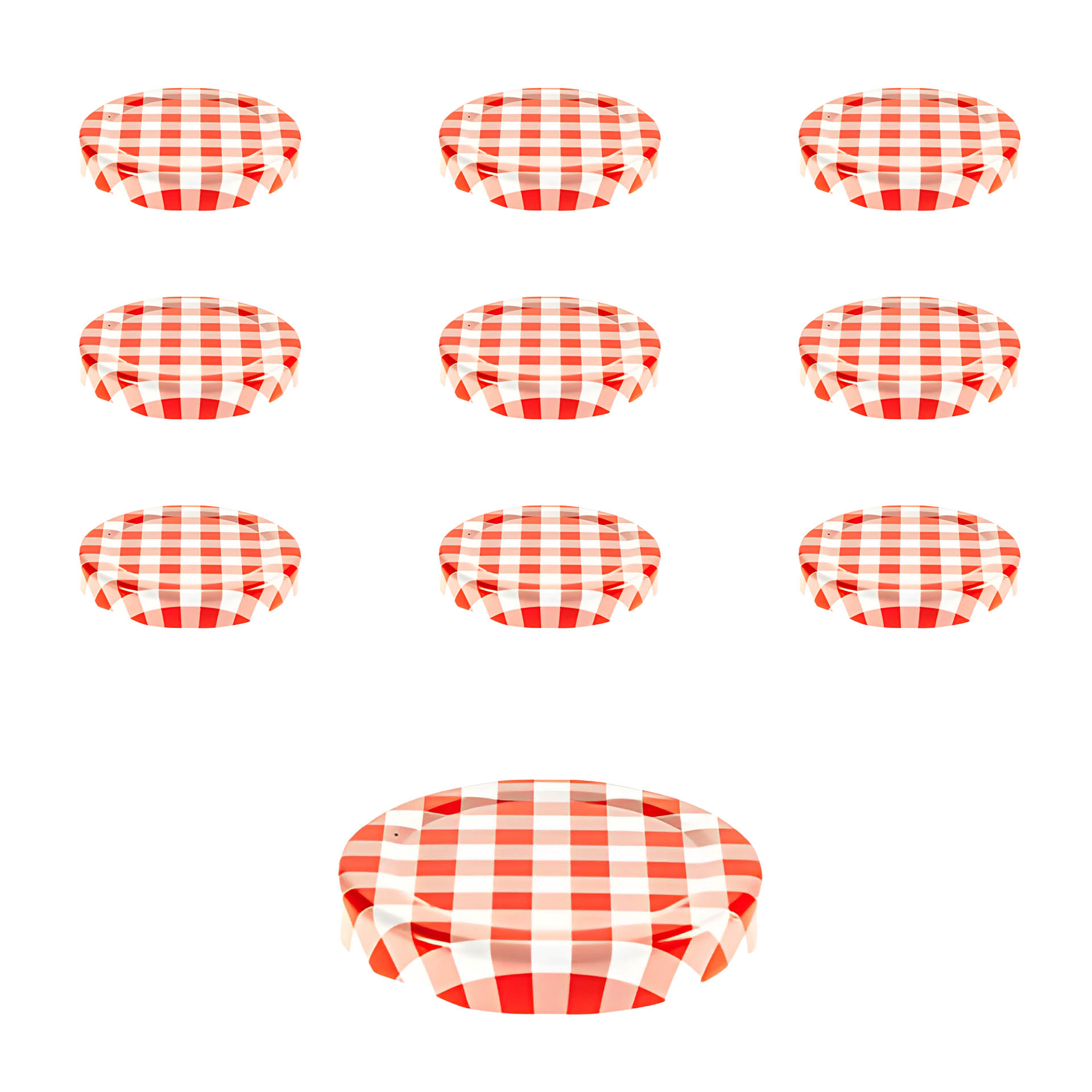 TO  53 kariert rot/weiß past., 10 Stück