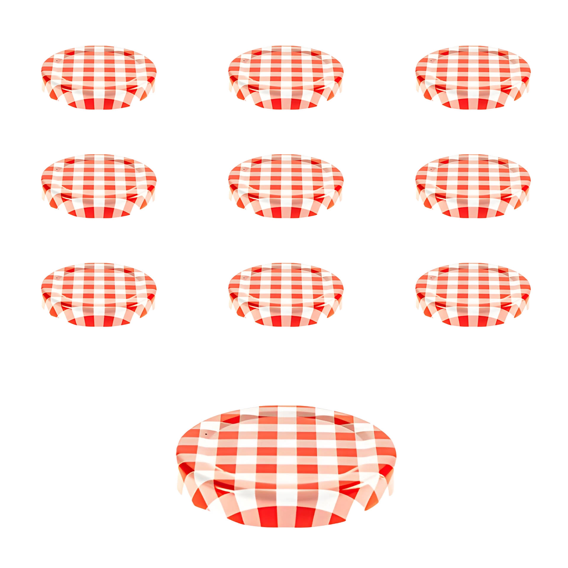 TO  53 kariert rot/weiß past., 10 Stück