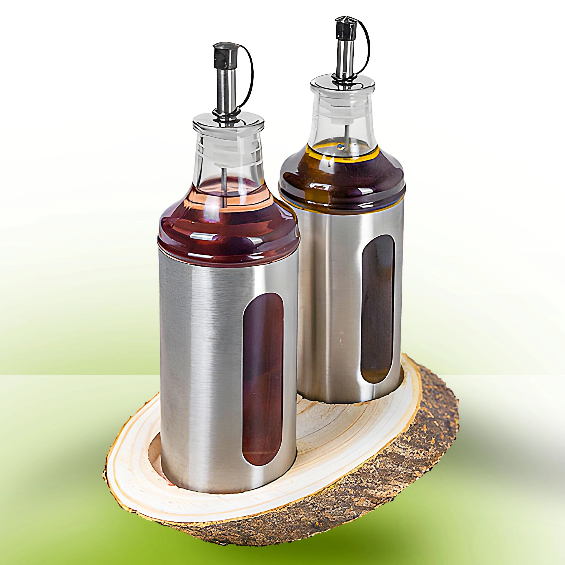 Essig- und Ölspender Menage-Set, 3-teilig