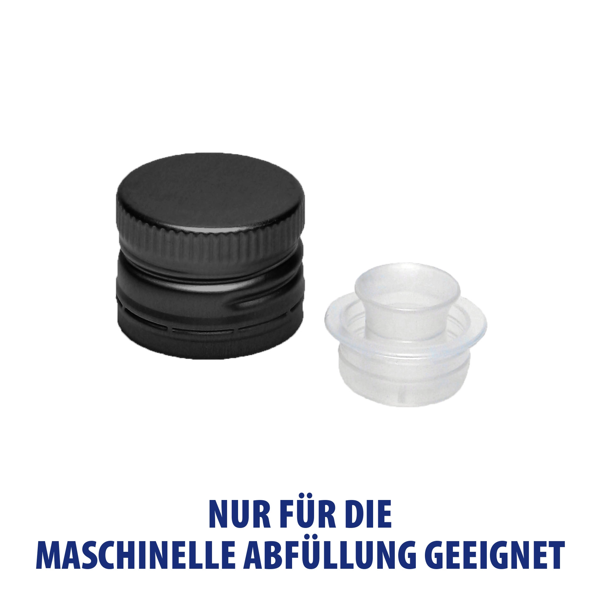 PP 31,5 schwarz Alu. mit Ausgießer und Originalitätsring