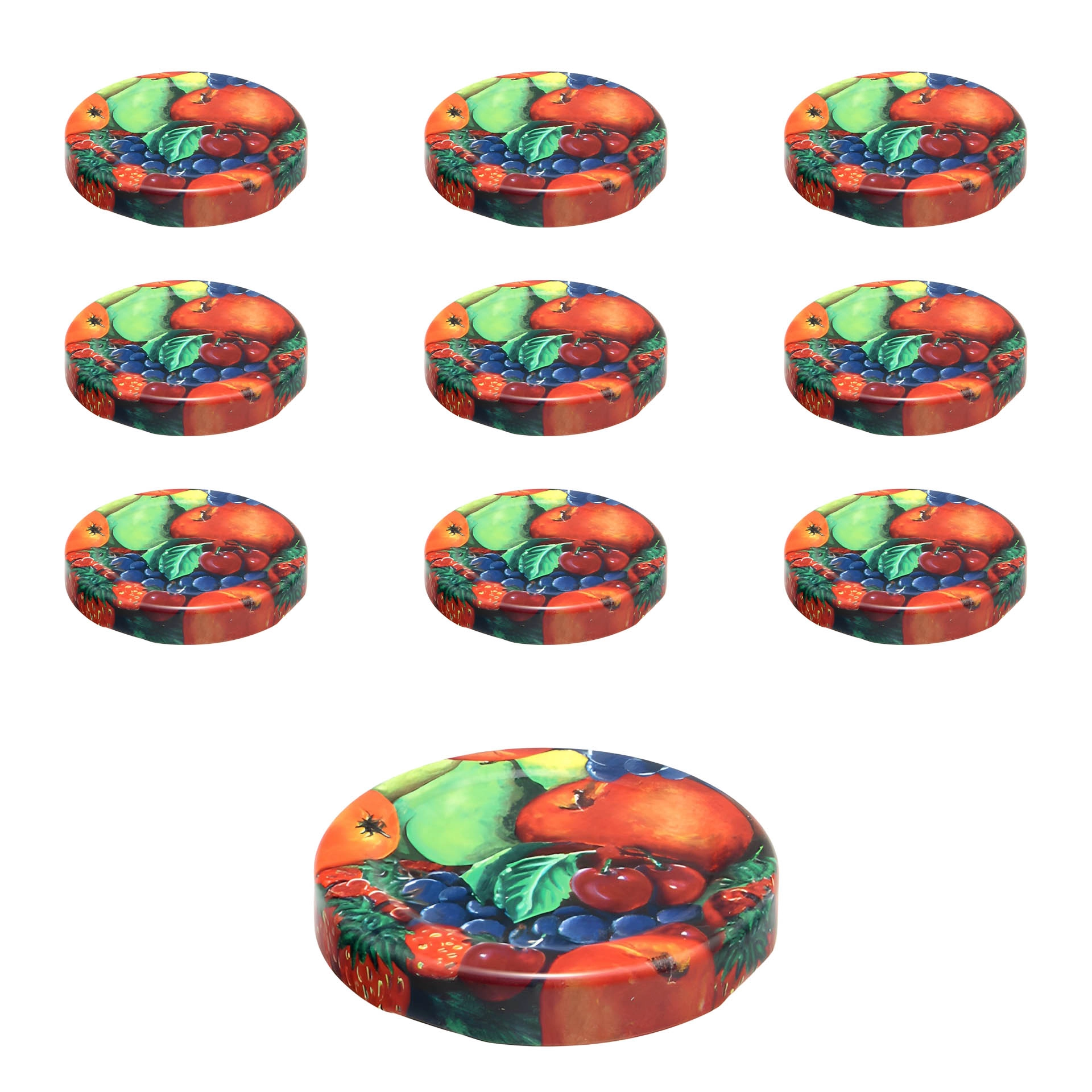 TO  53 Obstdekor past. mit Button, 10 Stück