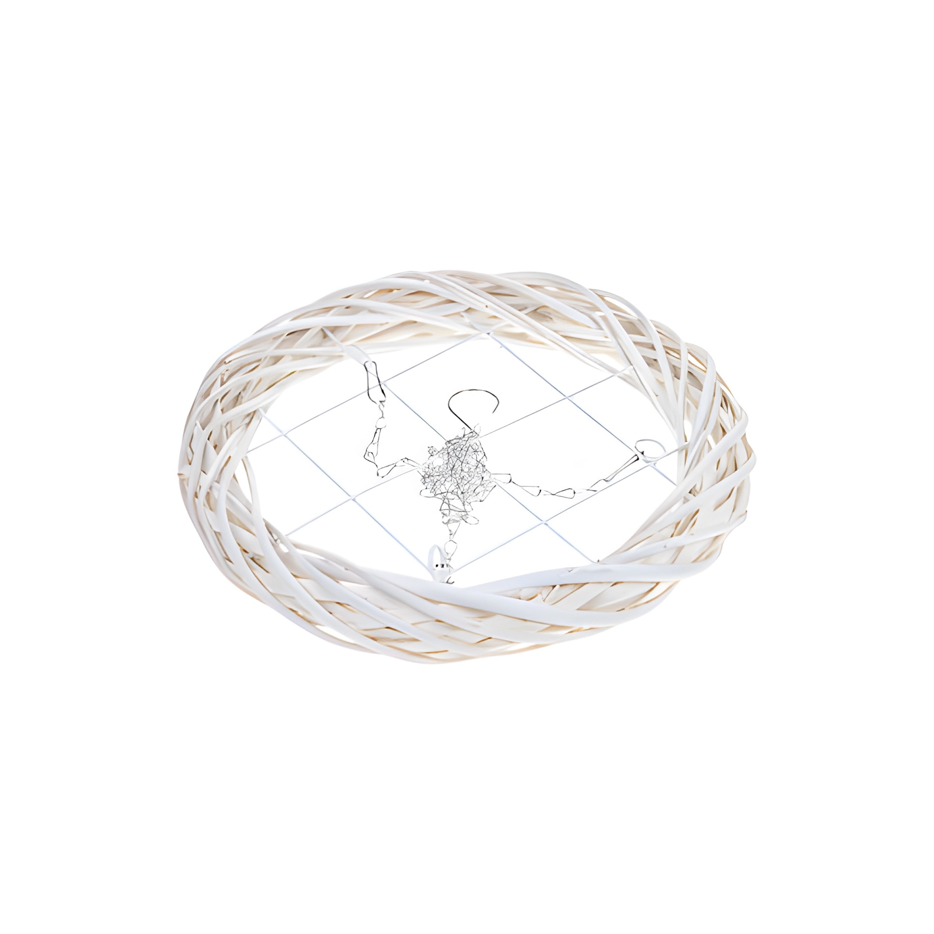 Deko-Weidenring zum Anhängen, weiß, Ø 35 cm