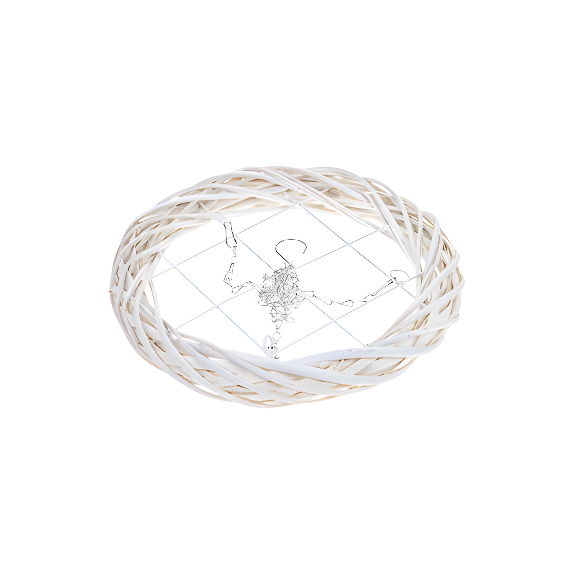 Deko-Weidenring zum Anhängen, weiß, Ø 35 cm