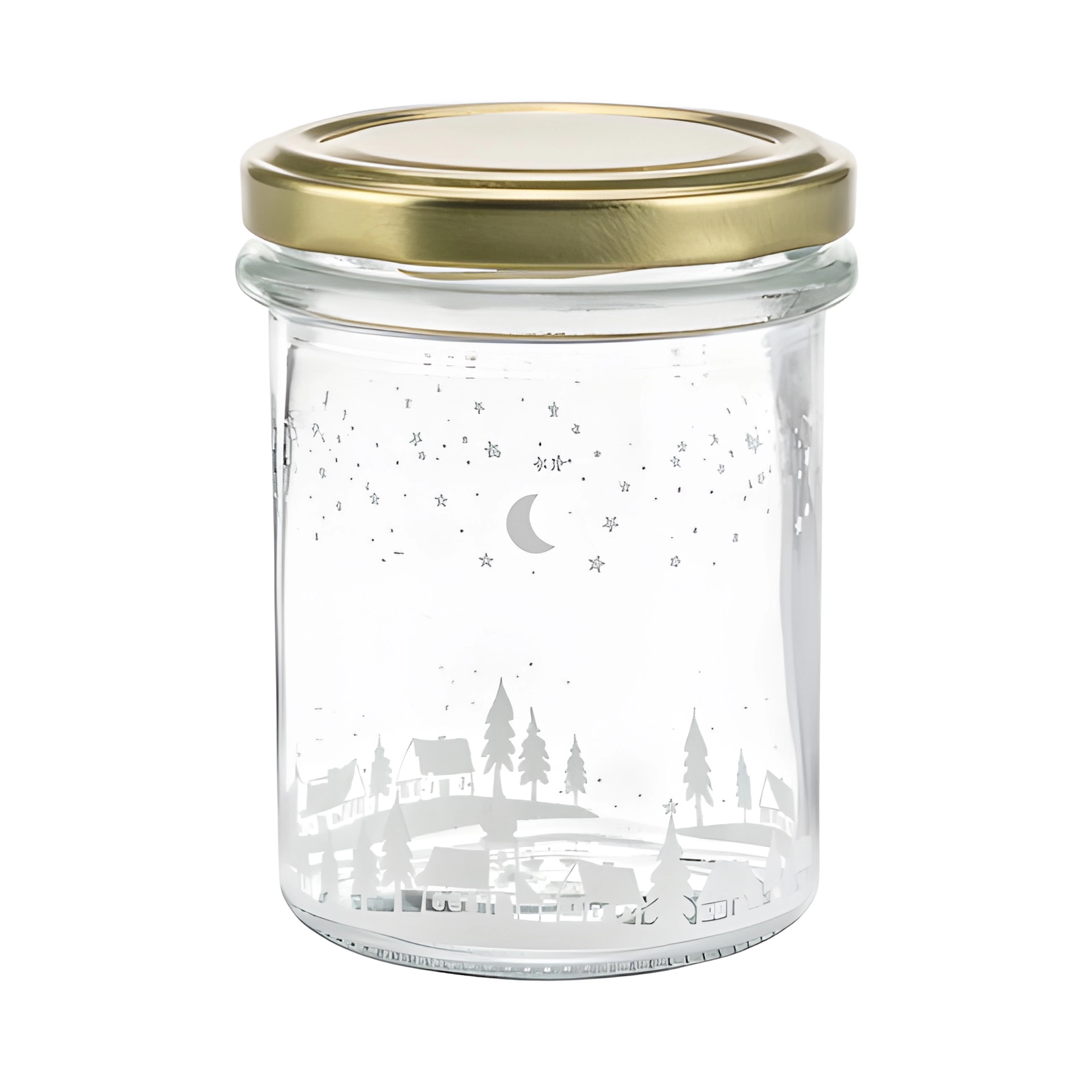 Sturzglas 215 ml 'Winterlandschaft' mit Stoßkante