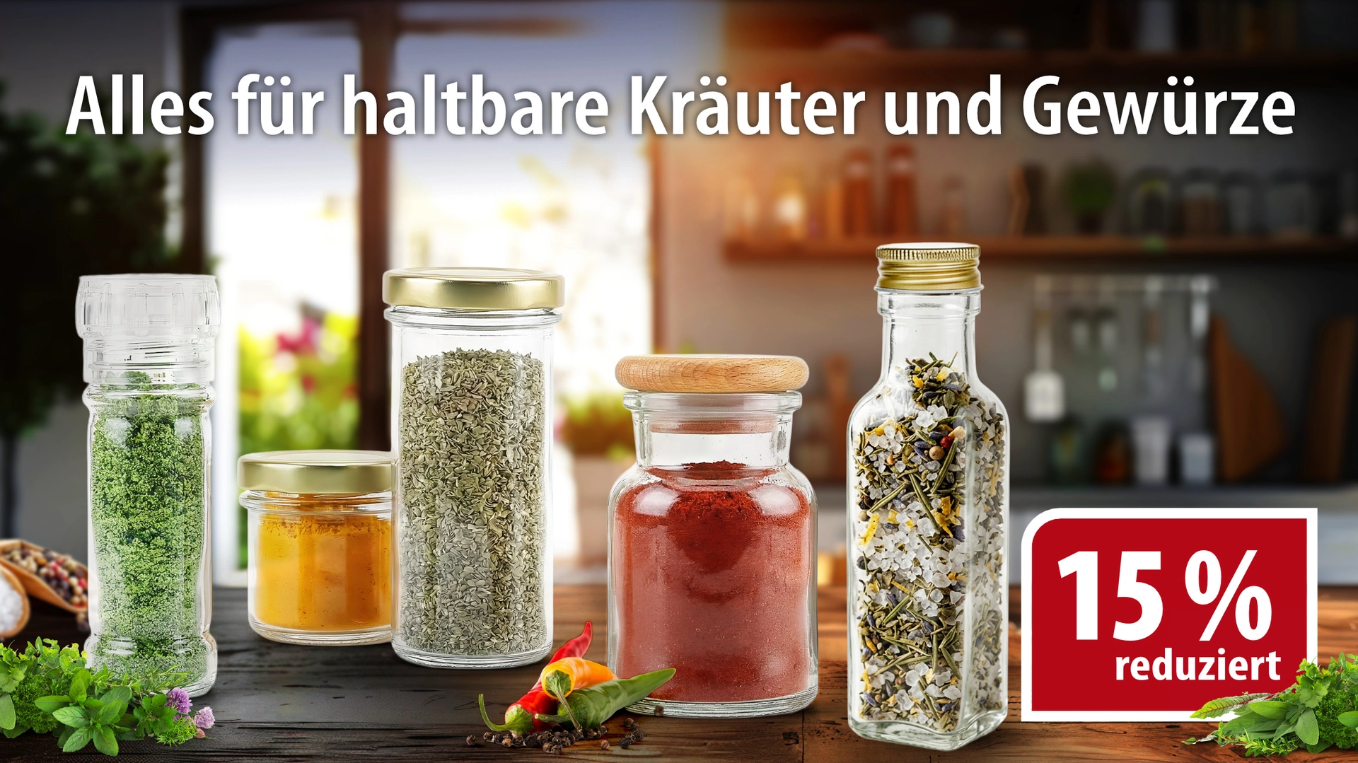 Gläser und Zubehör für Kräuter und Gewürze
