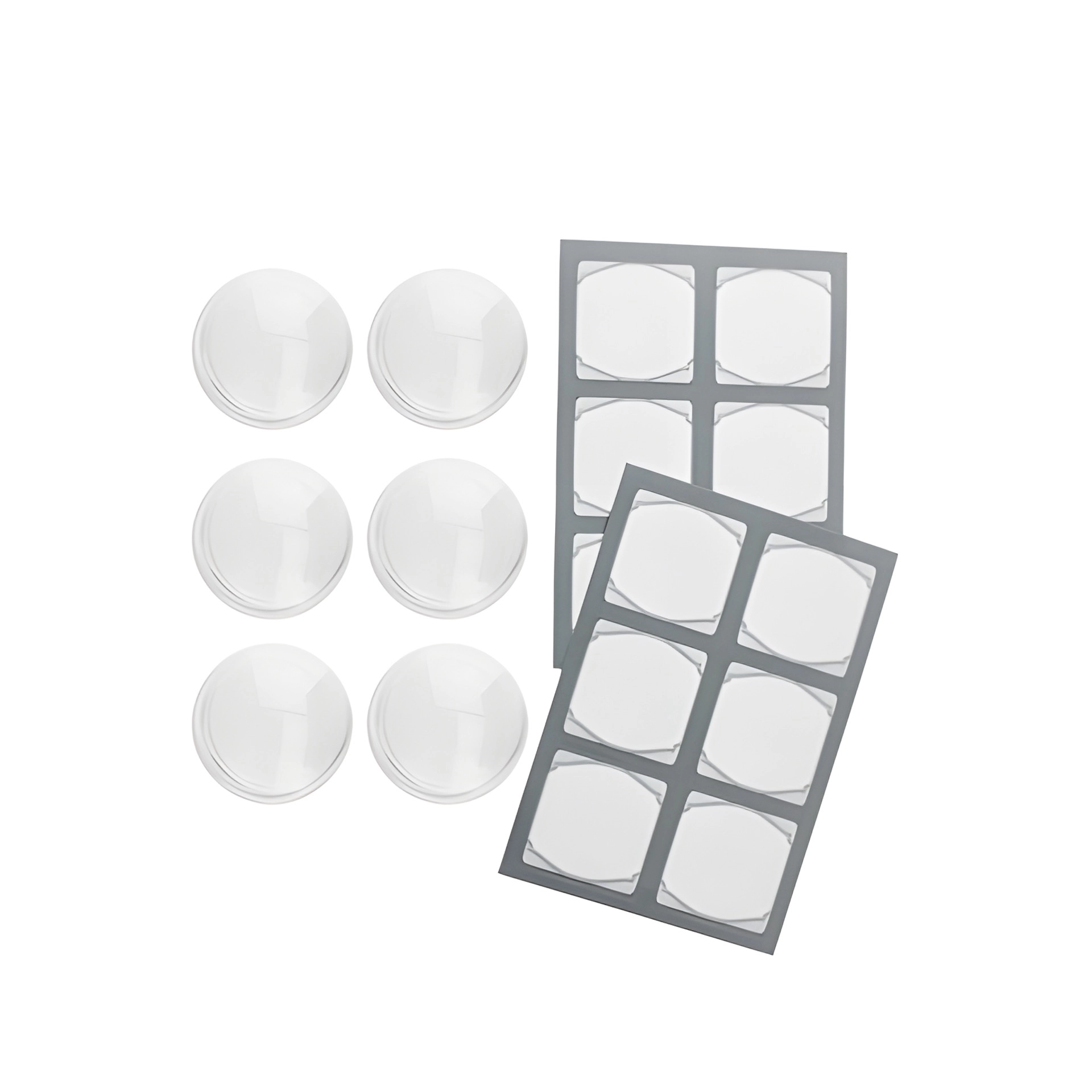 TO 38 Kappe 6er plus 12 Etiketten, transparent