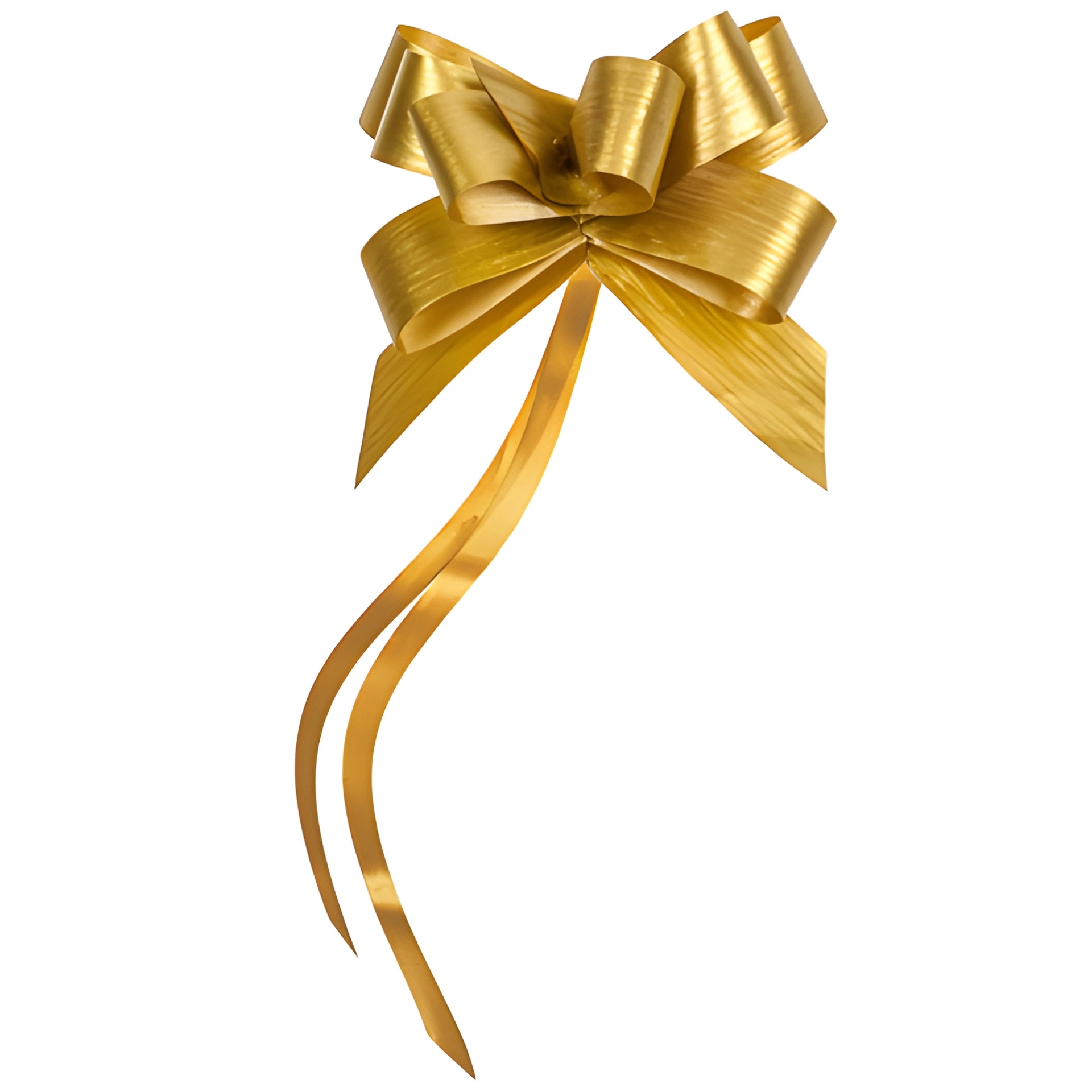 Ziehschleife Paperlook metallic ca. 80 mm, gold, 100 Stück