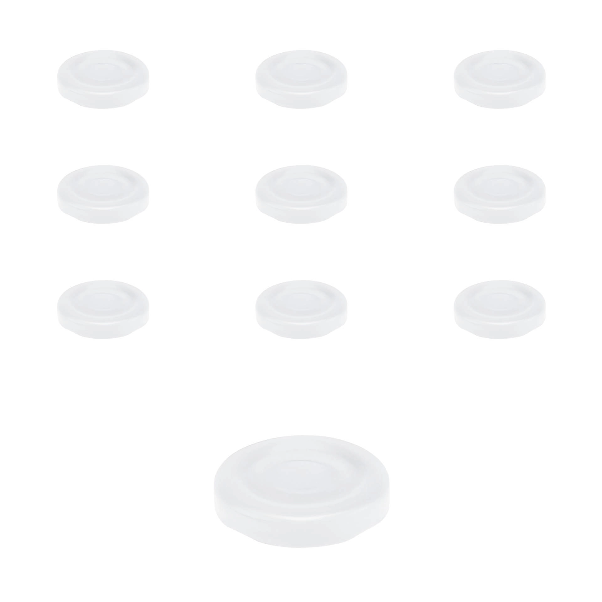 TO  43 weiß past. mit Button, 10 Stück