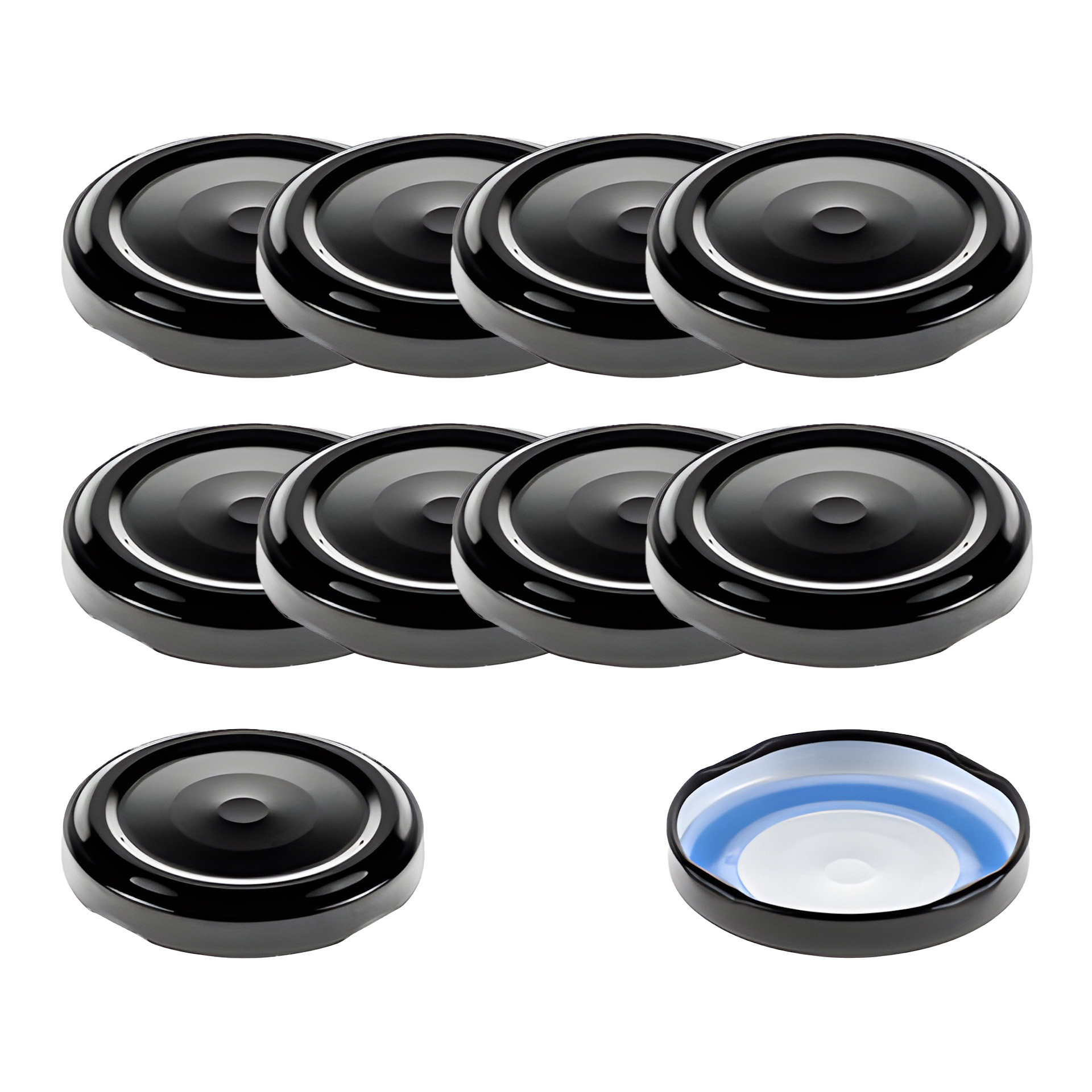 TO  48 schwarz ster. mit Button BLUESEAL, 10 Stück