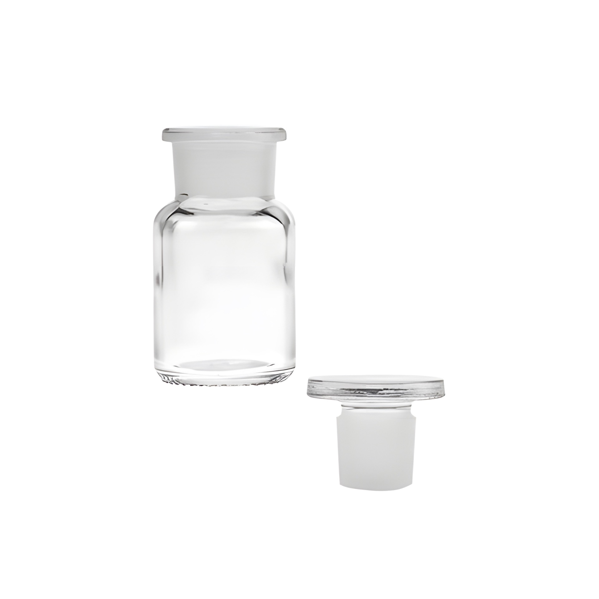 Apothekerflasche mit Glasstopfen   50 ml weiß