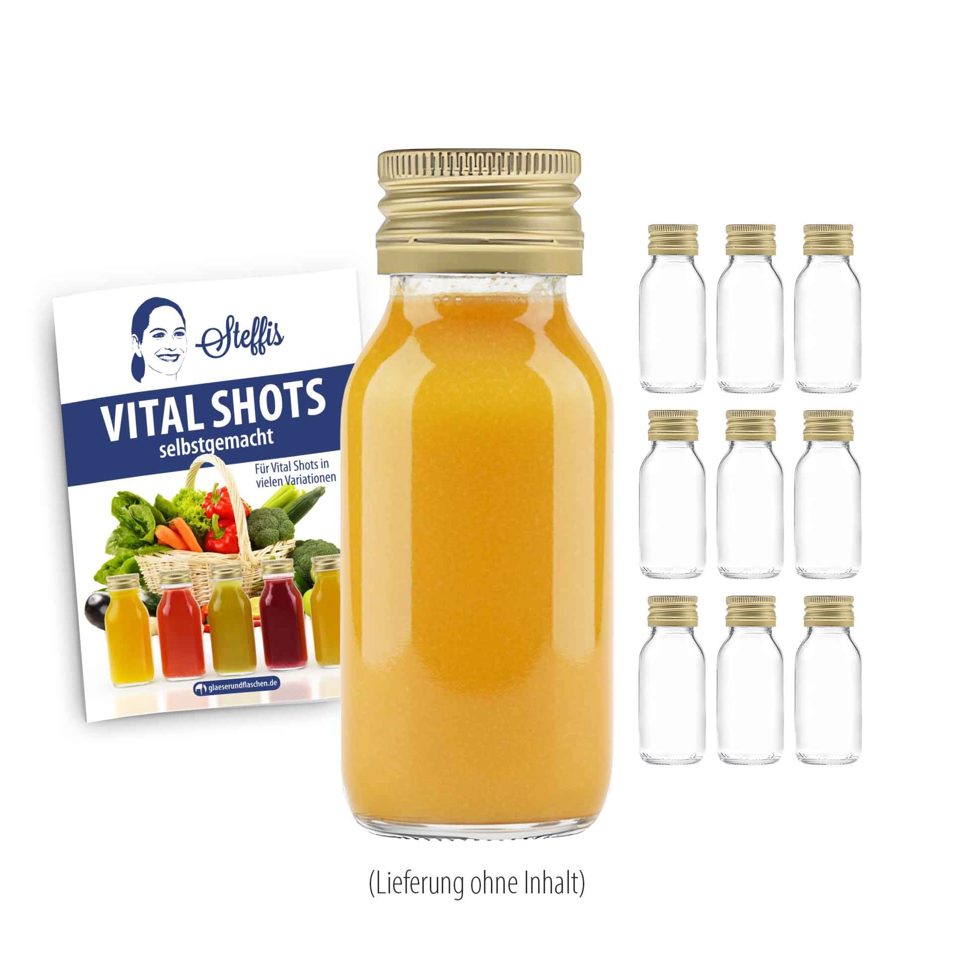 Glasflasche 60 ml, 10er Set