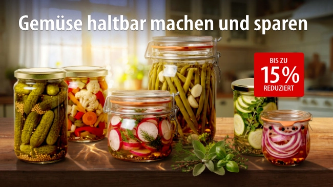 Gemüse auf Vorrat im Angebot