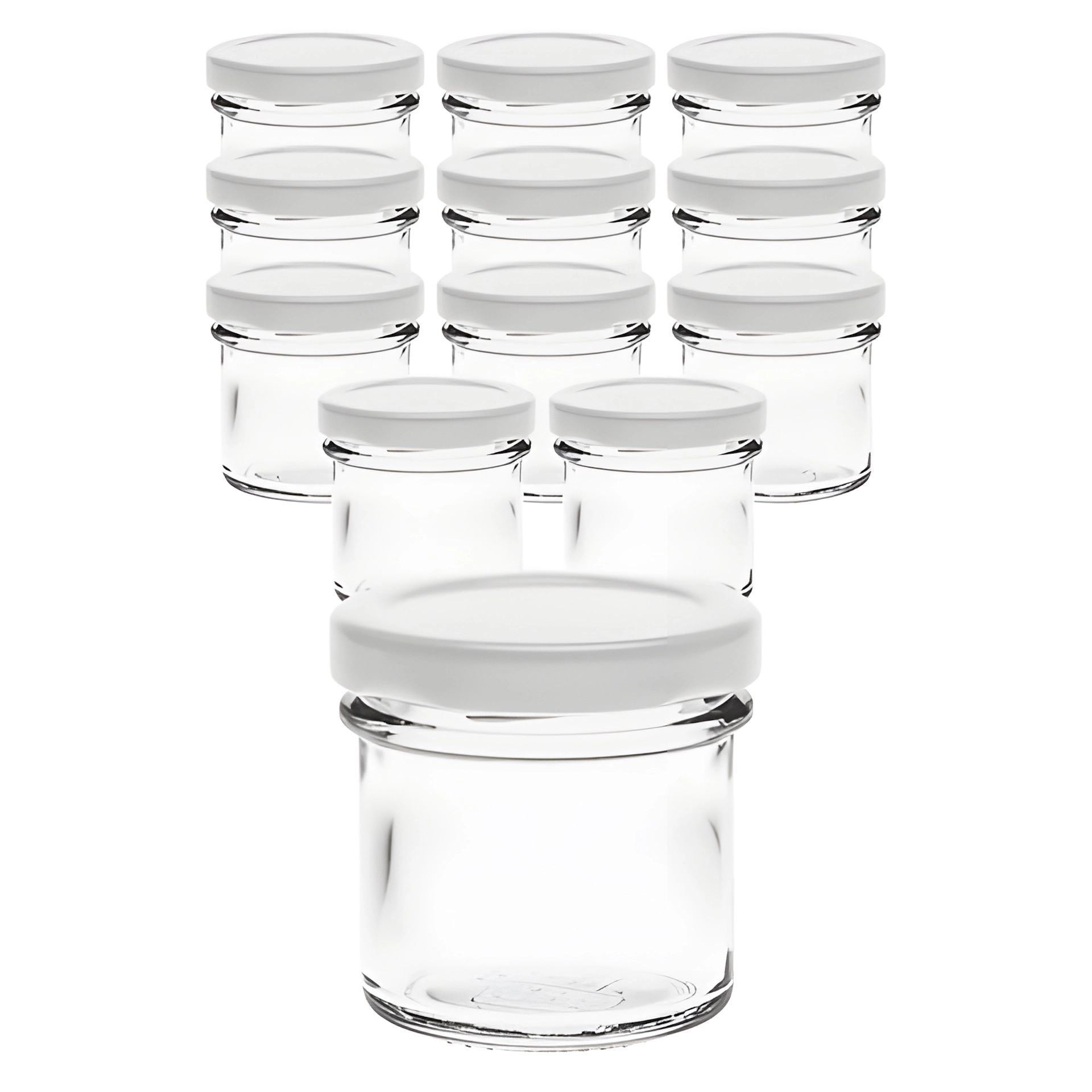 12er Set Ingenio 72 ml mit Deckel weiß