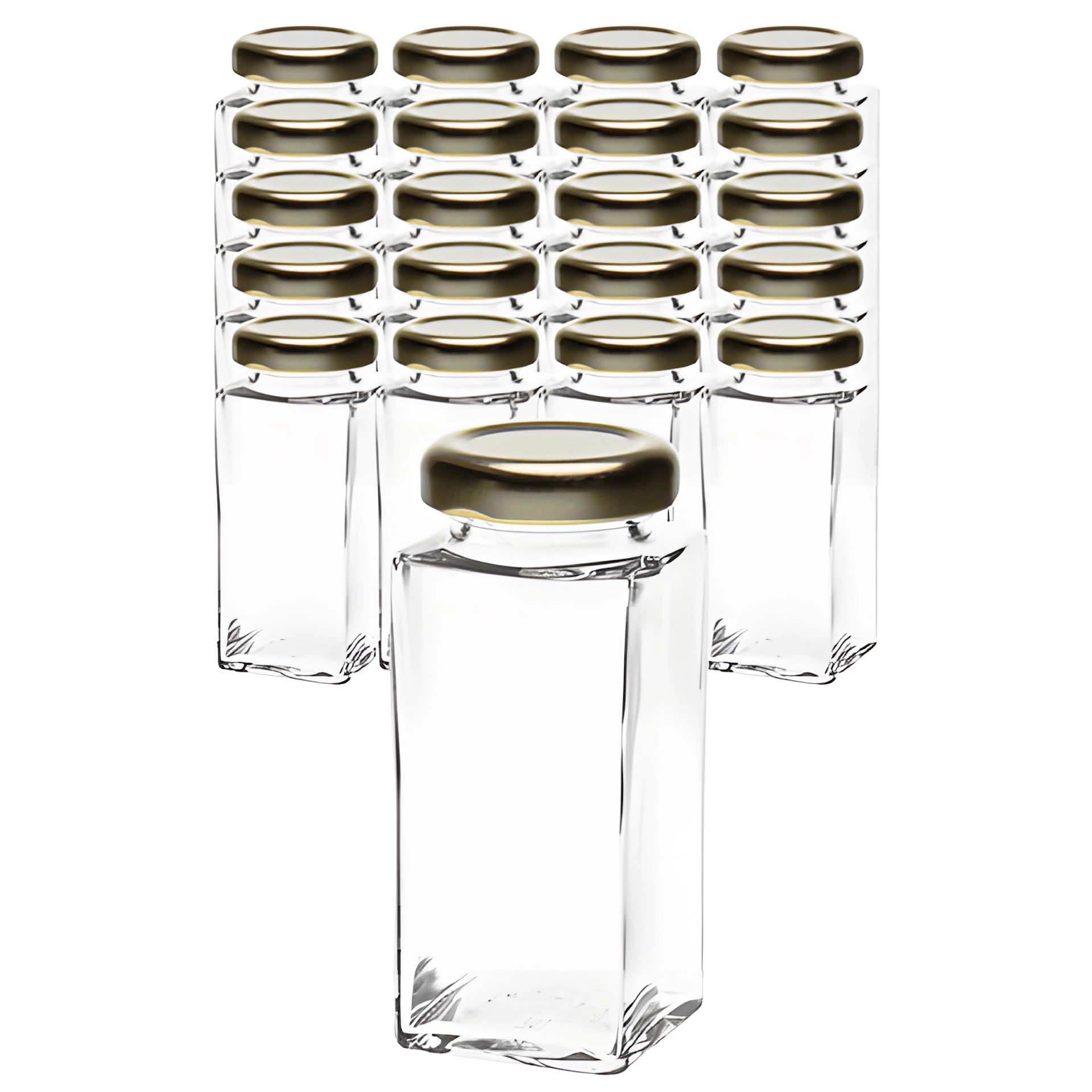 24er Set Cubi 100 ml TO 38 mit Deckel gold