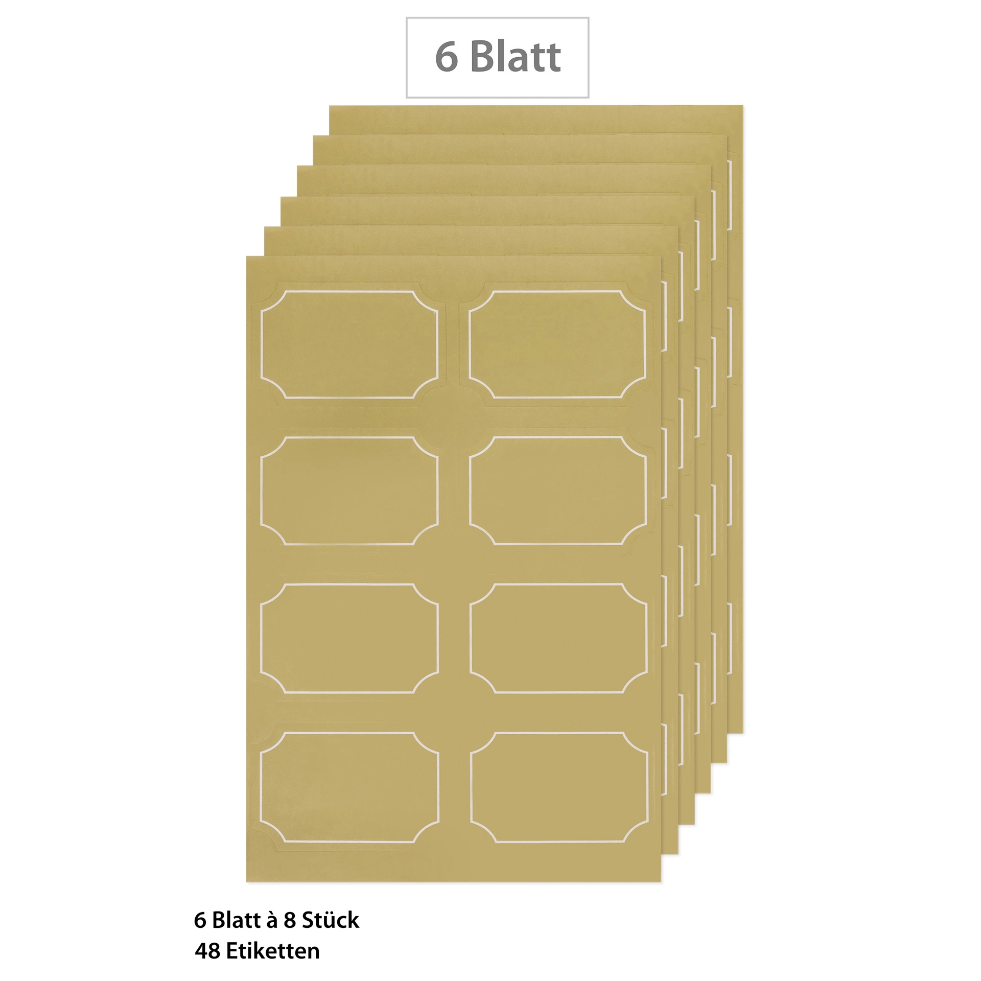 Etiketten 45 x 30 mm, natur, 48 Stück