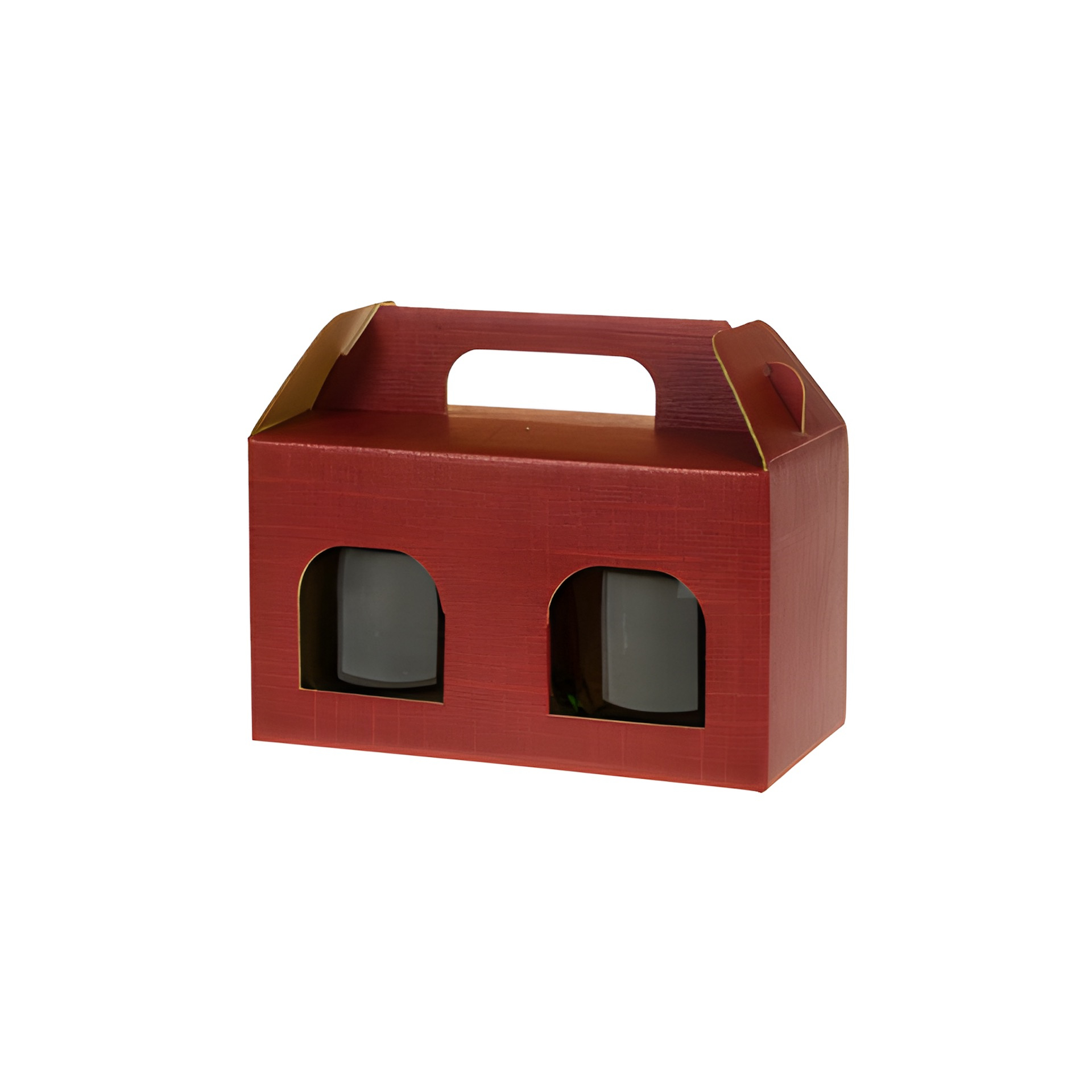 Gläserkarton 2er 140 x 70 x 80 mm bordeaux