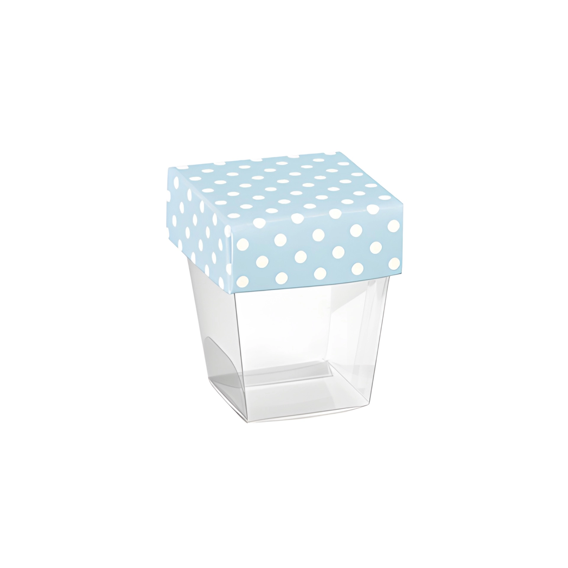 Klarsichtschachtel  33 x 33 x 50 mm blau