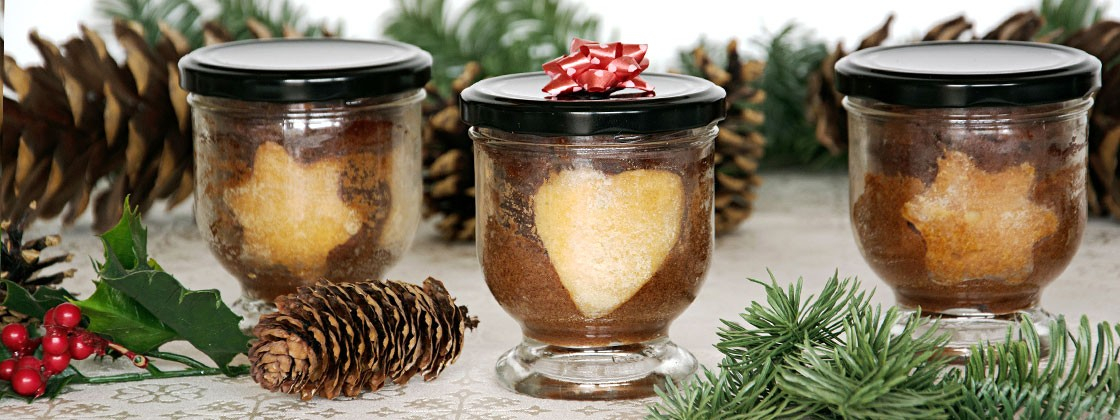 Weihnachtskuchen im Glas