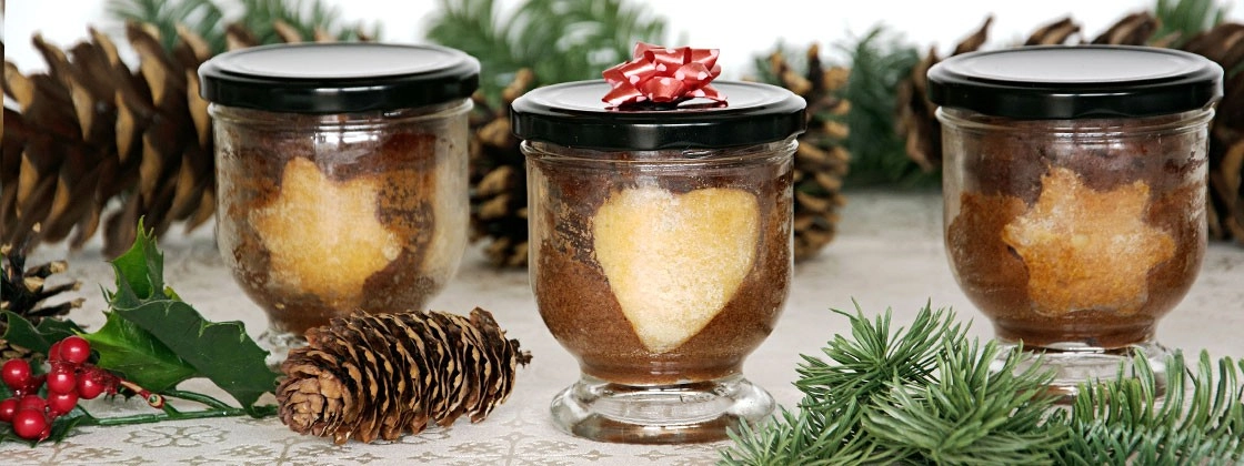 Weihnachtskuchen im Glas
