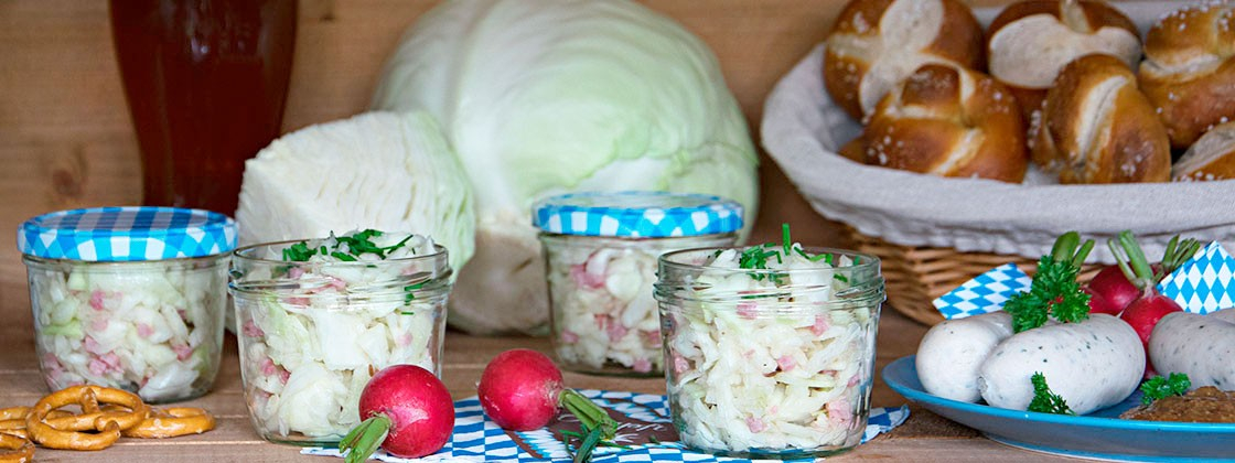 Krautsalat mit Schinken