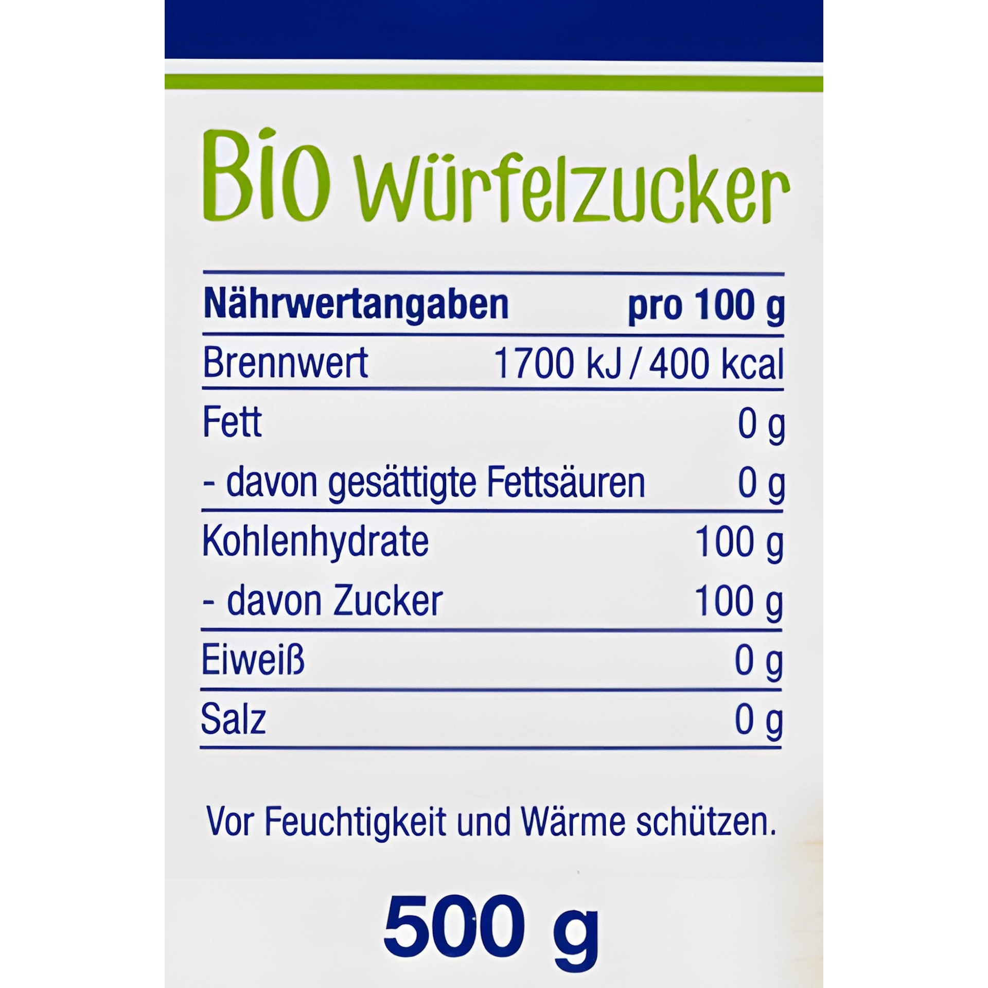 Bio-Würfelzucker, 500 g