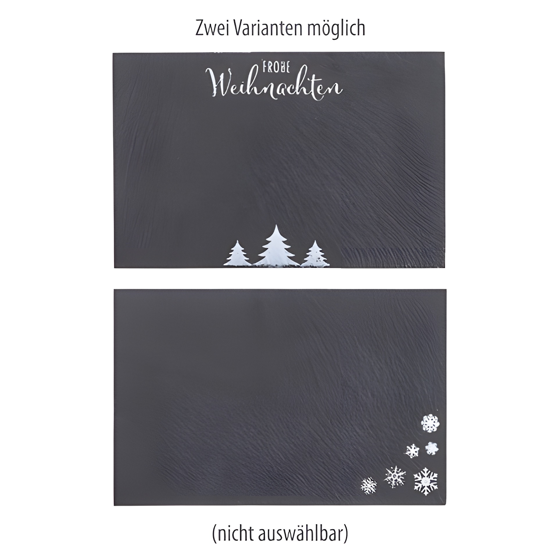 Servierplatte 'Weihnachten' aus Schiefer, 22 x 14 cm