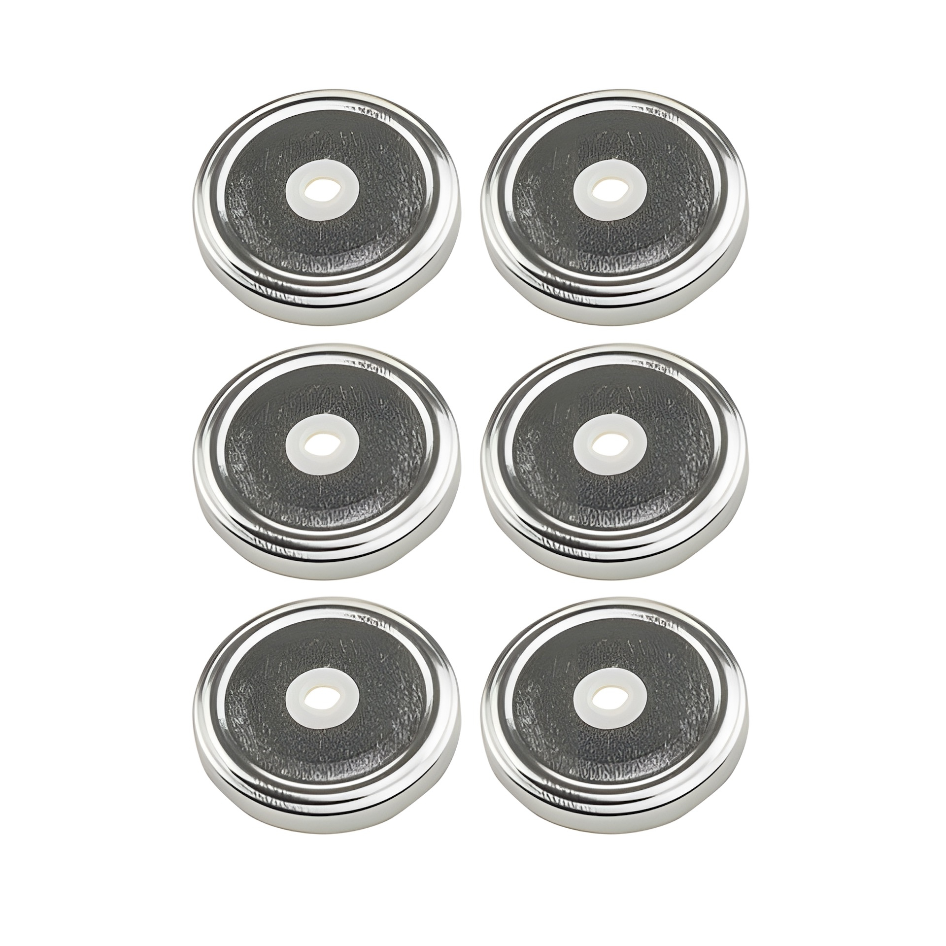 TO 58 Trinkhalmdeckel silber, Loch Ø 8 mm, 6 Stück