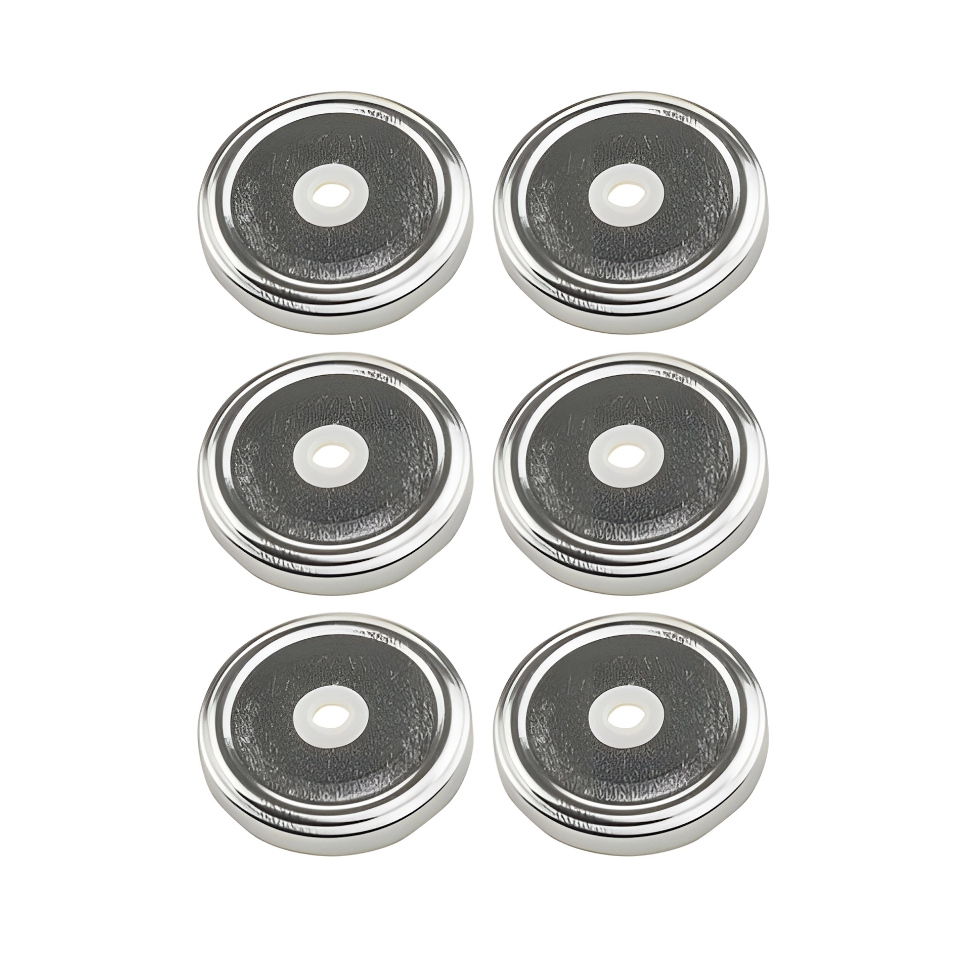 TO 58 Trinkhalmdeckel silber, Loch Ø 8 mm, 6 Stück