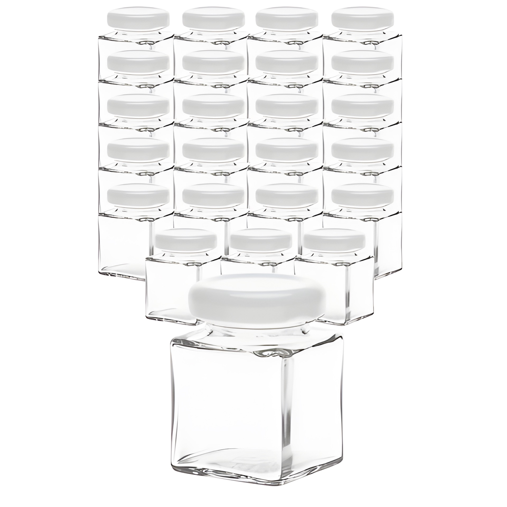 24er Set Cubi 50 ml TO 38 mit Deckel weiß