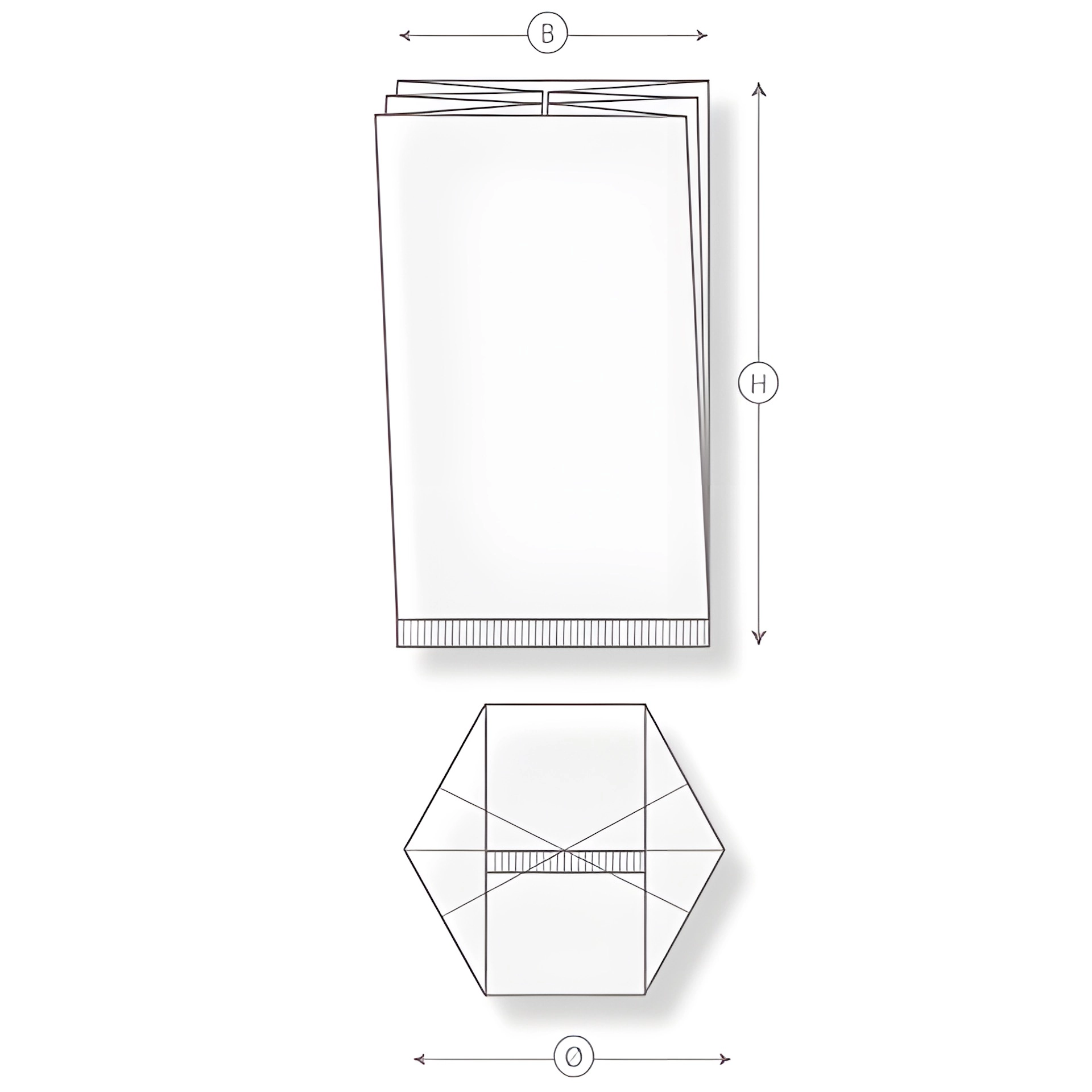Diamantbeutel  50 x 450 mm Ø 94 mm 35, 50 Stück
