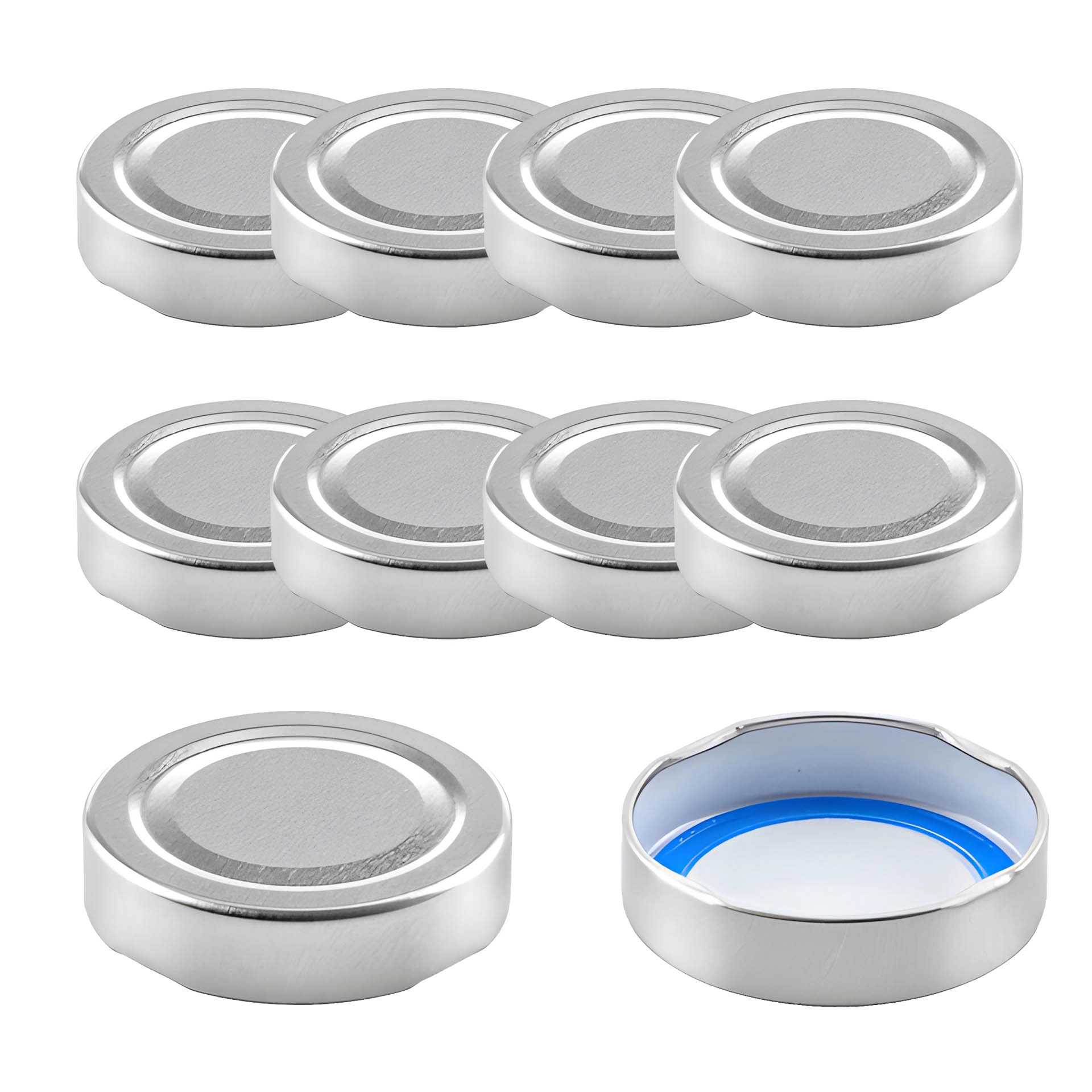TO 58 Deep silber für Kaltabfüllung BLUESEAL, 10 Stück
