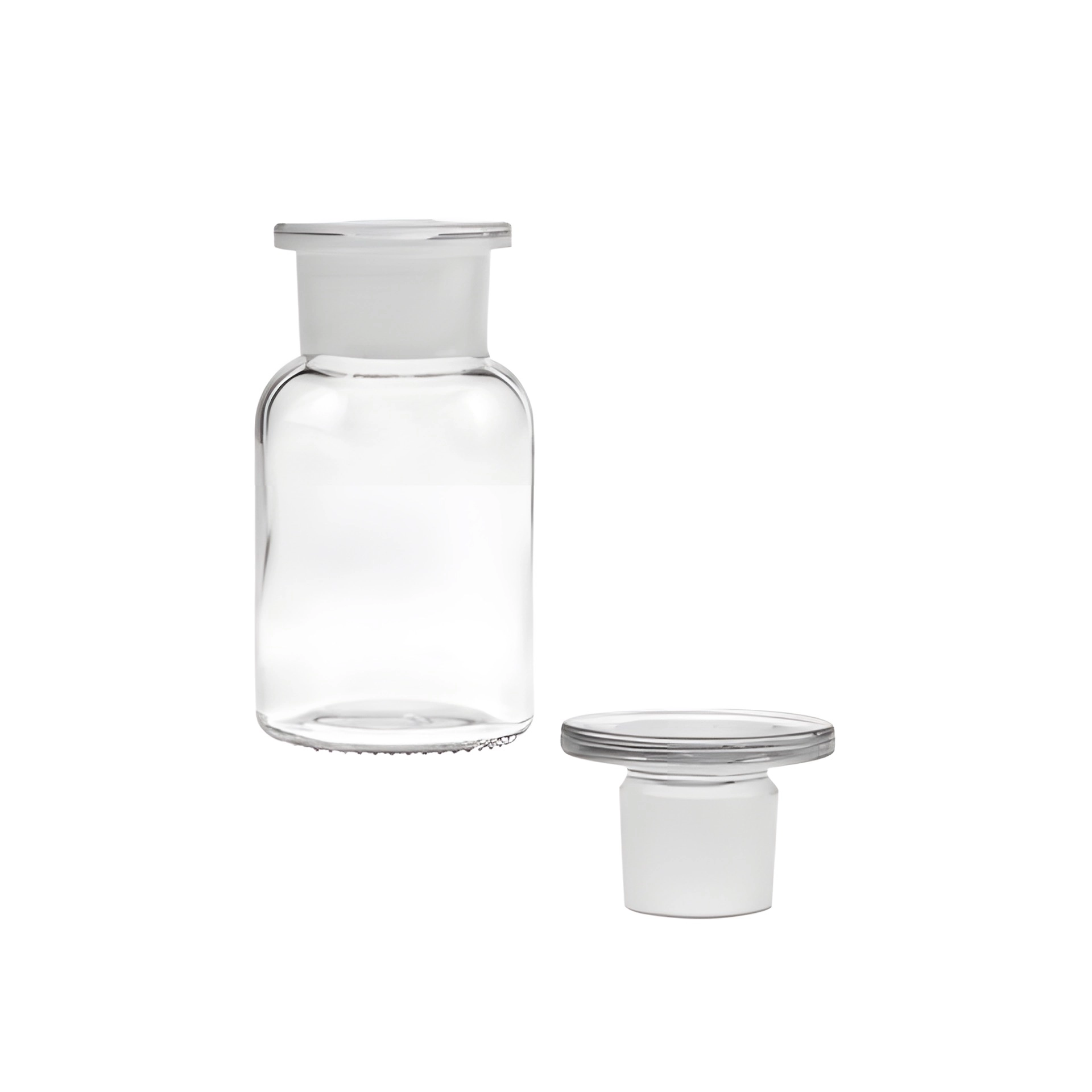 Apothekerflasche mit Glasstopfen  100 ml weiß